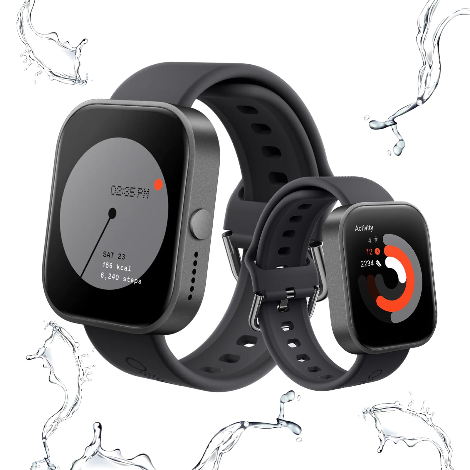 ساعت هوشمند CMF BY NOTHING Watch Pro، نمایشگر AMOLED 1.96 اینچ، مقاوم در برابر آب IP68، ردیابی فیتنس GPS چند سیستمی با نظارت بر سلامتی، عمر باتری 13 روزه، سیاه خاکستری