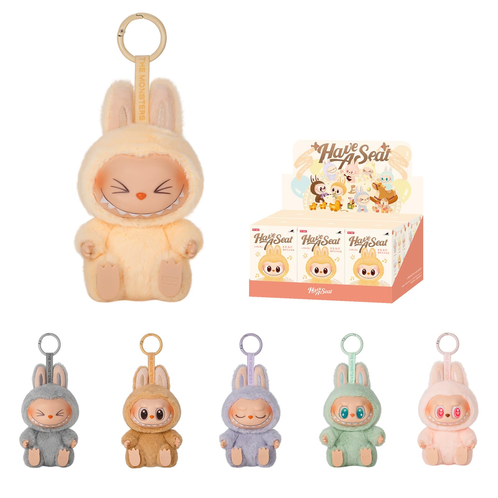 ترجمه: مجموعه کامل Have a Seat Vinyl Plush POP MART Labubu The Monsters