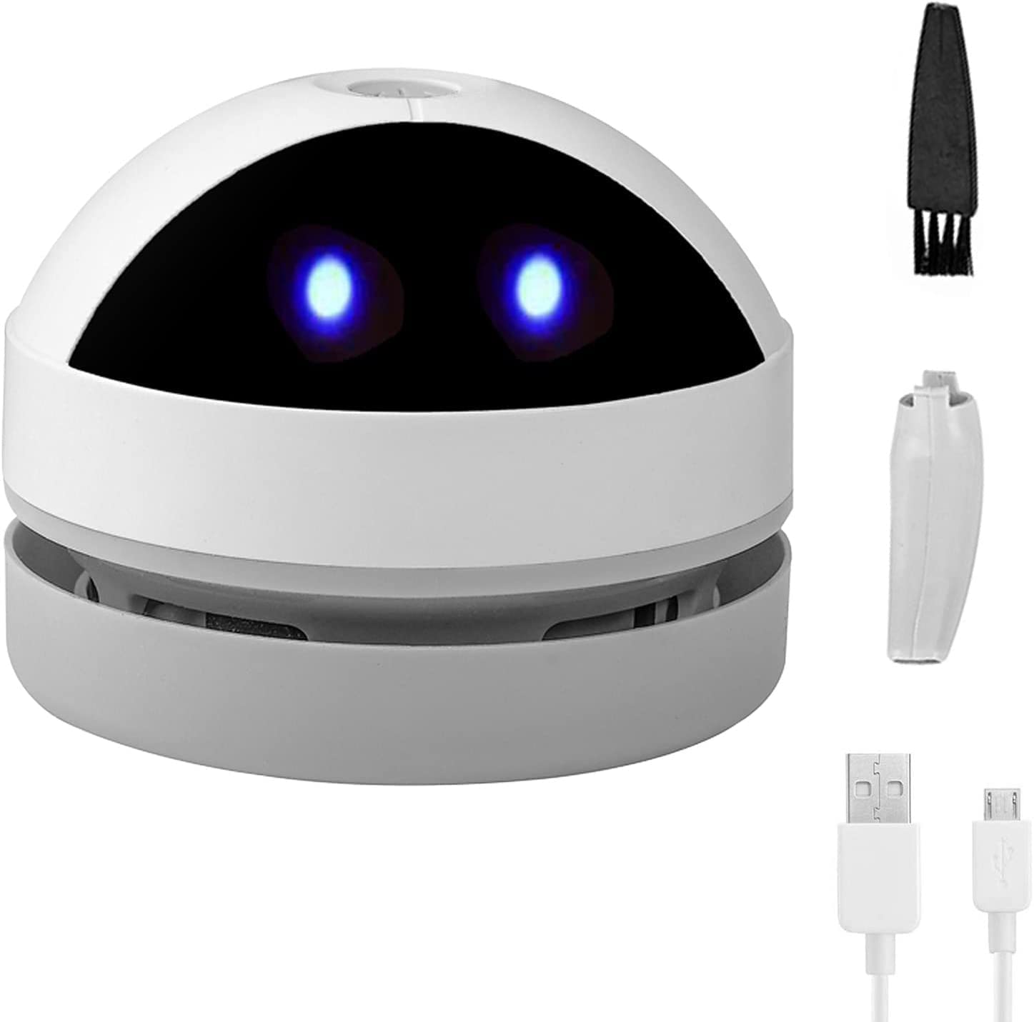 مینی روبات جاروبرقی دسکتاپ آزونی، جاروبرقی قابل حمل USB کوچک برای دسکتاپ، برداشت آرام مواد ریز مانند خرده‌ها، خاک، موها و پوشیدگی‌ها برای منزل، اداره، آشپزخانه و کیبورد پیانو