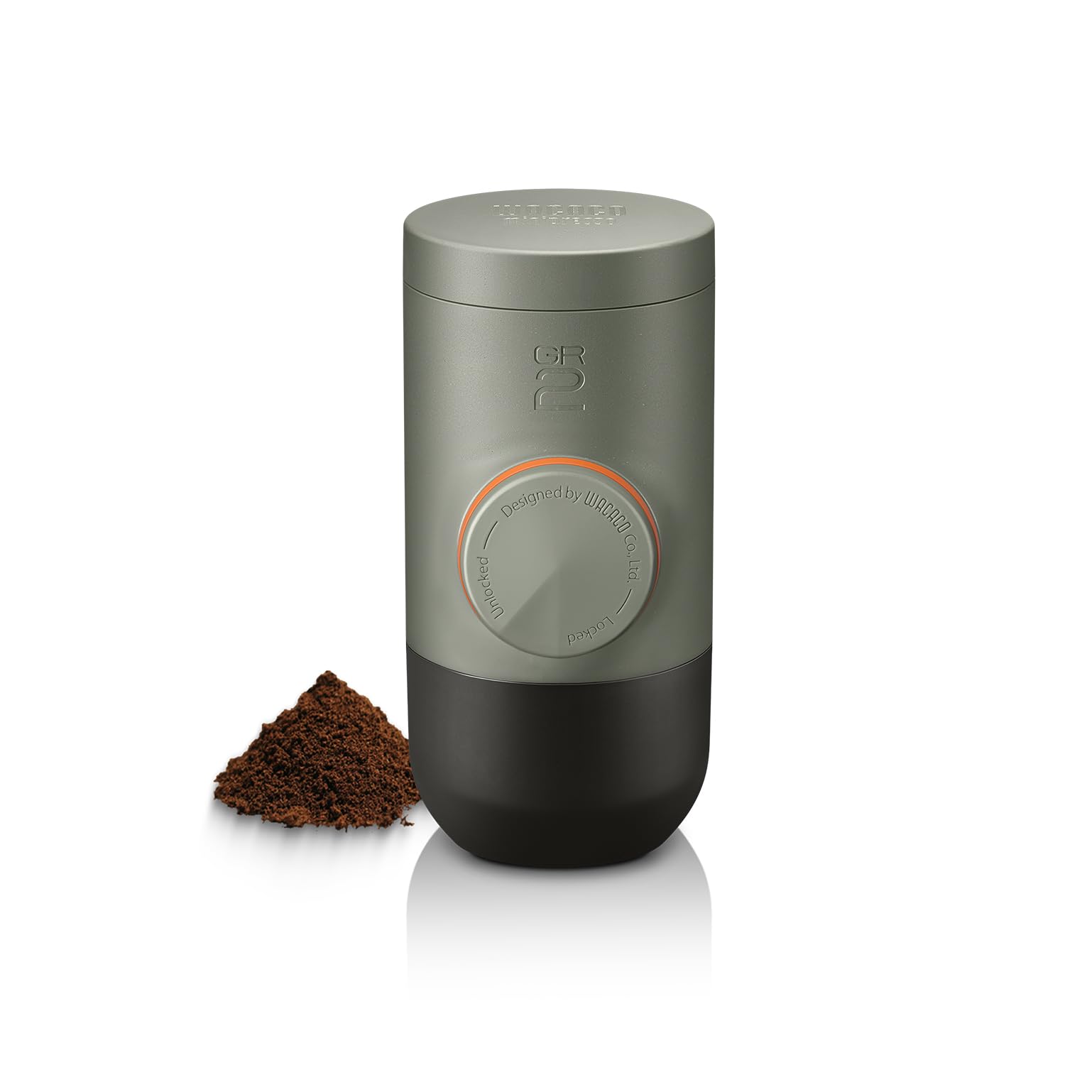 ماشین اسپرسو قابل حمل WACACO Minipresso GR2 سازگار با قهوه خرد شده، صفحه نمایش 18 بار، قهوه ساز دستی، اسپرسو برای استفاده در حرکت، بسیار کوچک برای مسافرت، کمپینگ، ماهیگیری، صعود و مسافرت