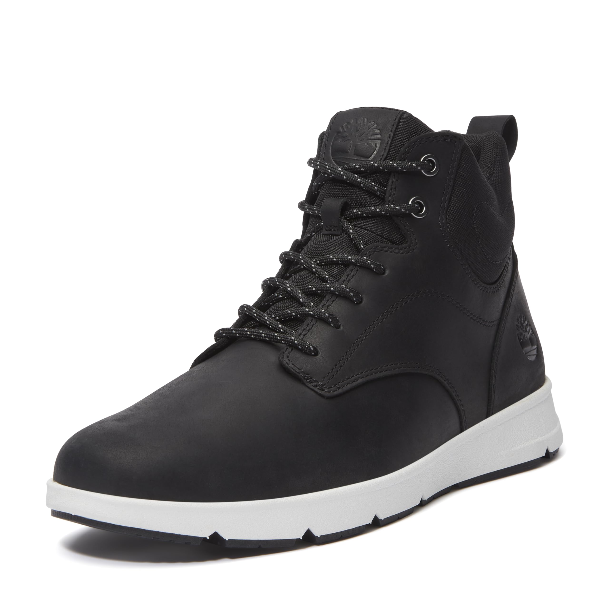 کفش ورزشی مردانه Timberland Parker Street Mid Lace-up با شماره ۴۴ اروپا، رنگ مشکی از چرم نخی