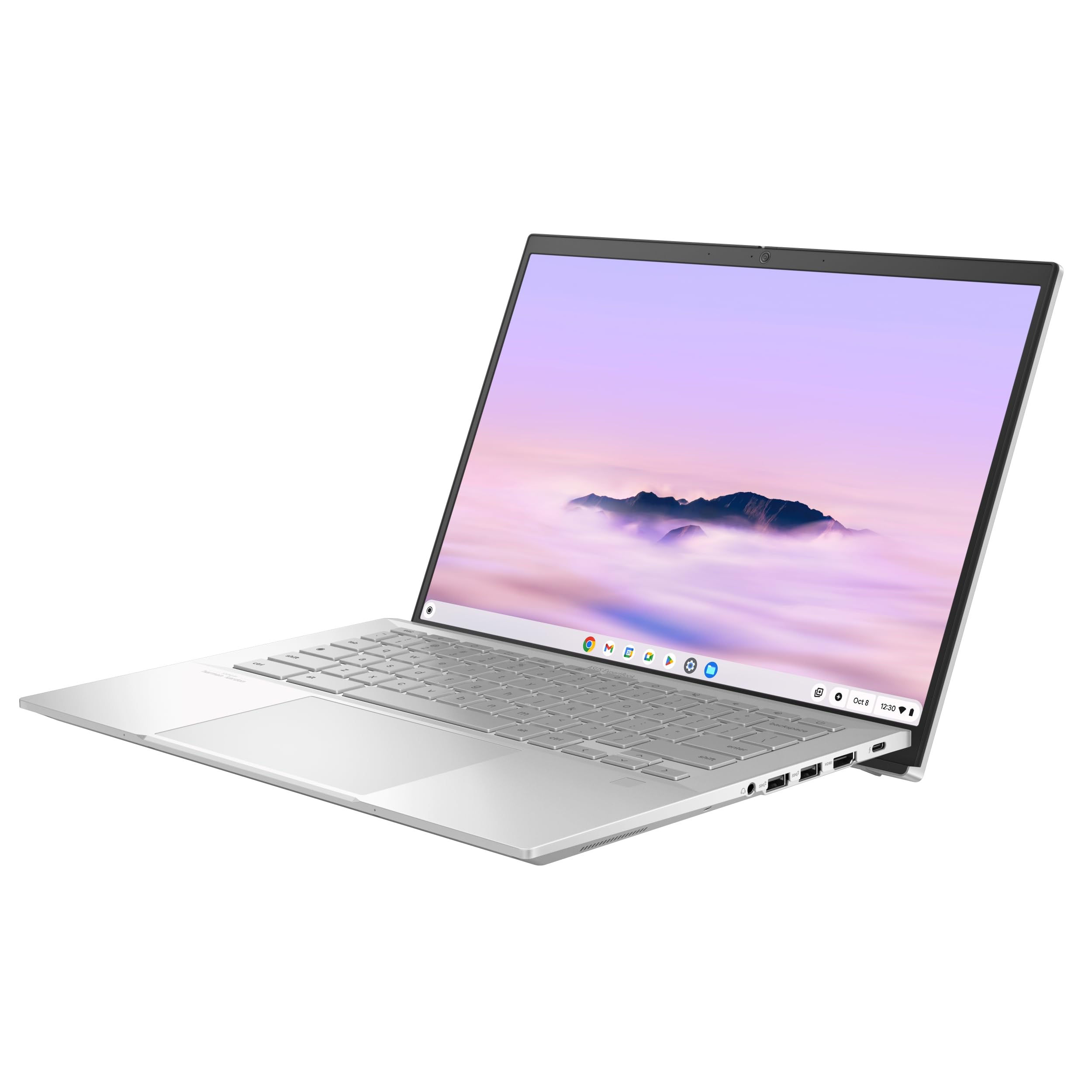 لپ تاپ ASUS ExpertBook CX54 Chromebook Plus با هوش مصنوعی گوگل، نمایشگر ۱۴ اینچی با وضوح ۲۵۶۰ در ۱۶۰۰، پردازنده Intel® Core™ Ultra 5، ۸ گیگابایت رم، ۱۲۸ گیگابایت حافظه SSD، ChromeOS، رنگ نقره‌ای مات، مدل CX5403CMA-DB588 Google AI | Ultra 5