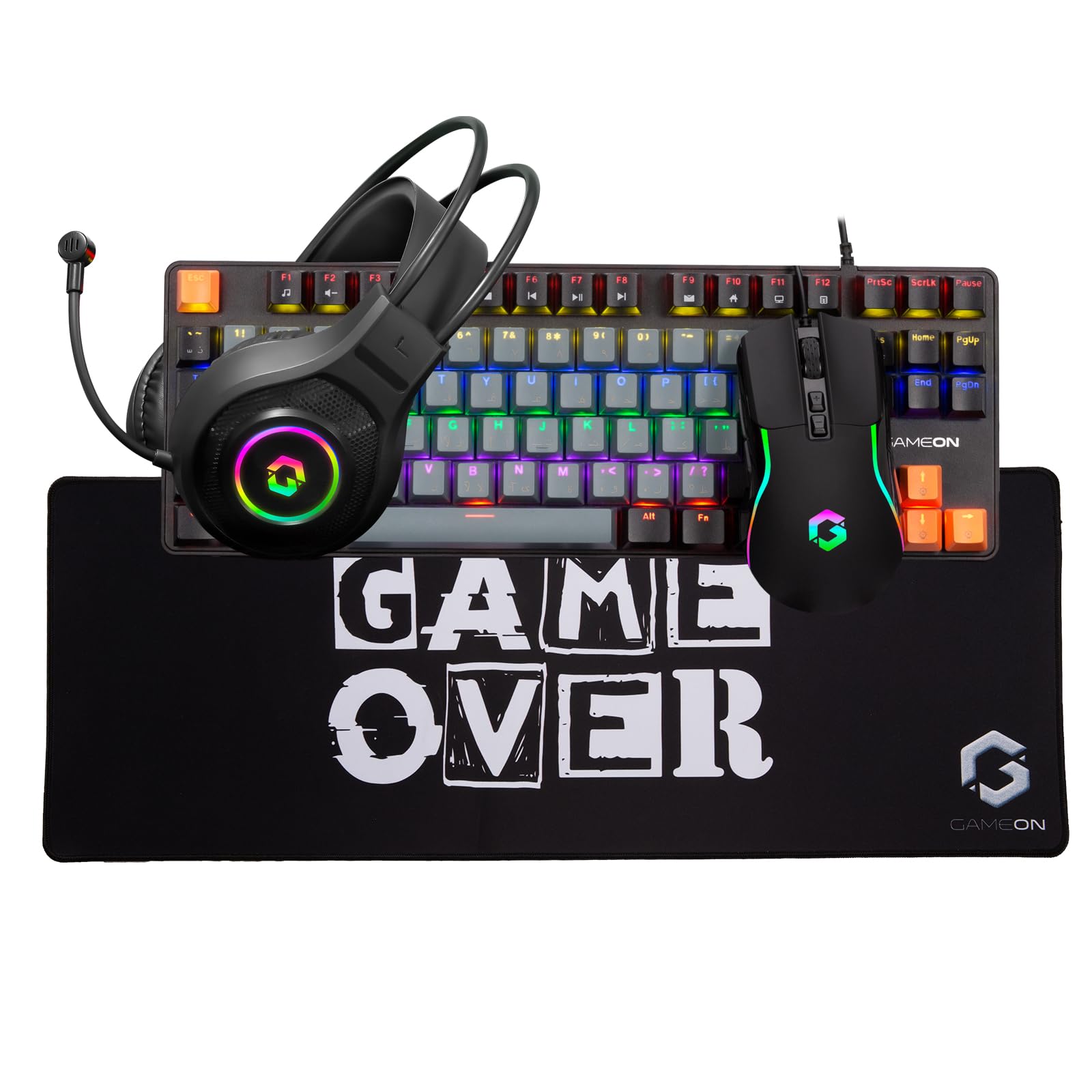 کیبورد، موس، ماوس پد و هدست بازی GAMEON VIPER XI - بسته کامل 4 در یک