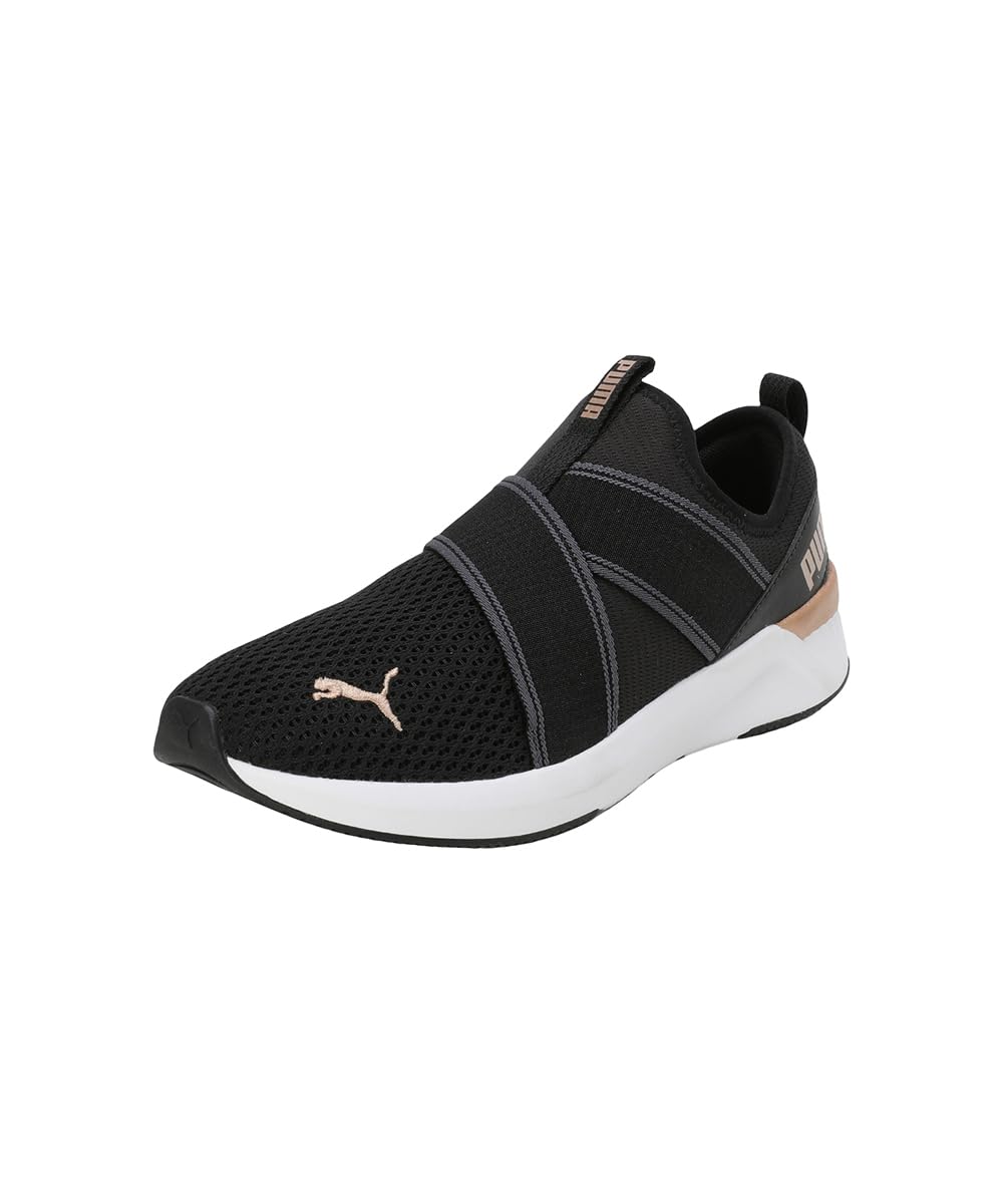 PUMA Softride Harli Slip On WNS Womens Boot 40 Puma Black-Puma White-Puma Gold