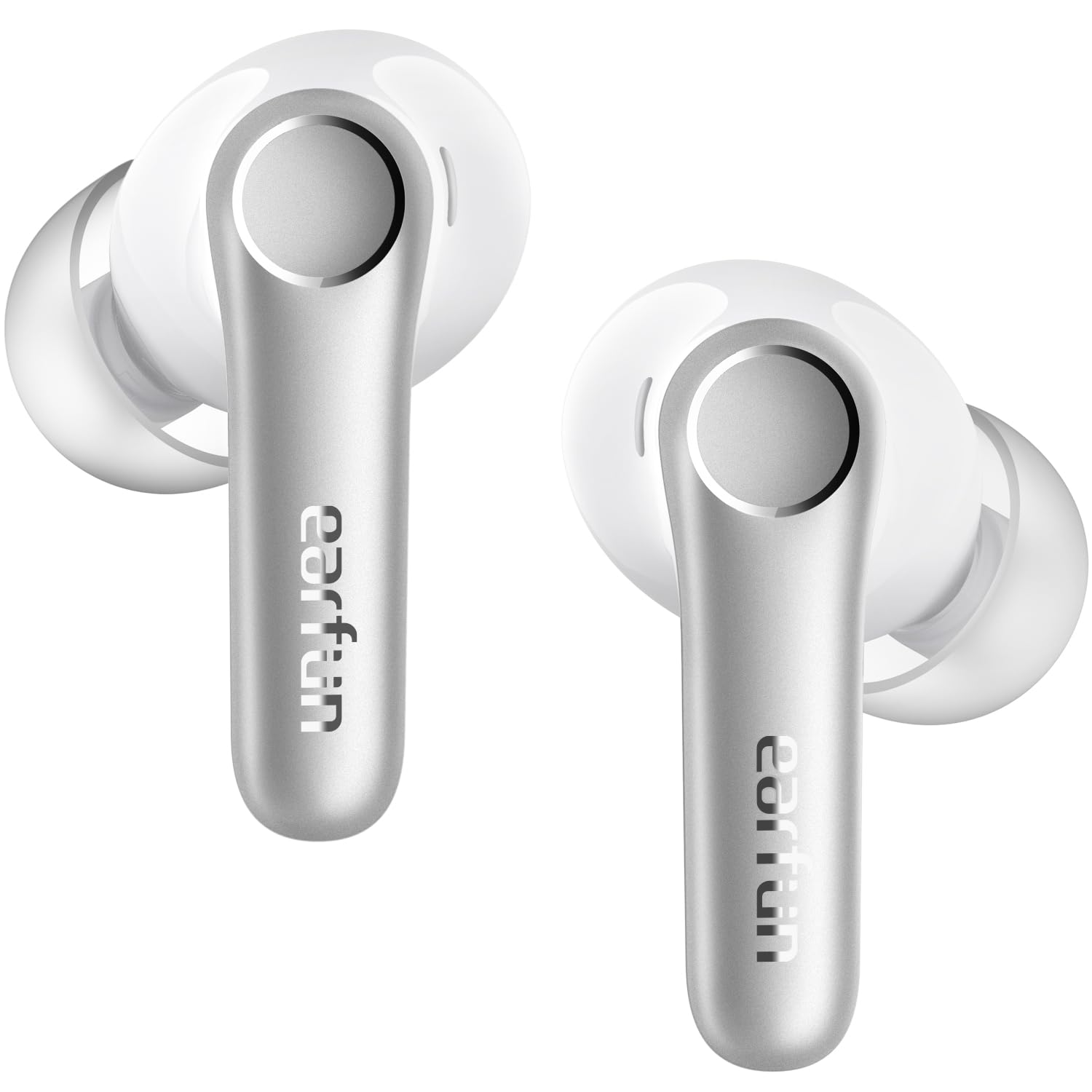 EarFun Air Pro 4 Adaptive Hybrid Noise Canceling Wireless Earbuds, Qualcomm Snapdragon Sound, aptX™ Lossless, 6 Mics AI CVC 8.0 Call, LDAC Hi-Res Audio, 52H Playtime, Bluetooth 5.4, White