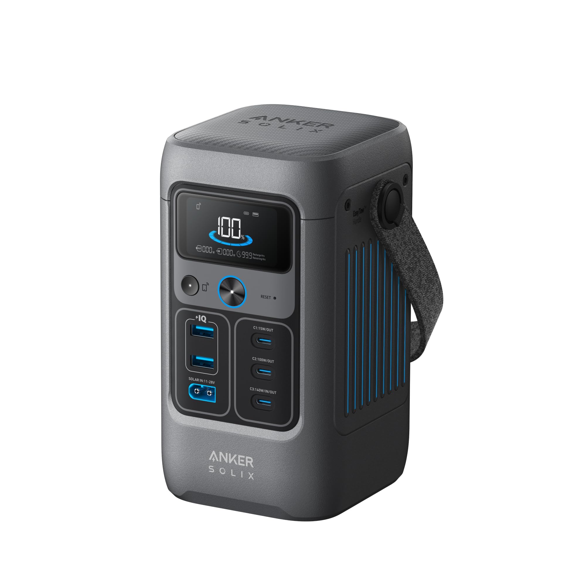 پاور بانک Anker SOLIX C200 DC (60،000mAh)، ایستگاه پاور قابل حمل 192Wh، باطری LiFePO4، ژنراتور خورشیدی 200W، برای کمپینگ در فضای باز، سفر و وضعیت اضطراری (پانل خورشیدی اختیاری)