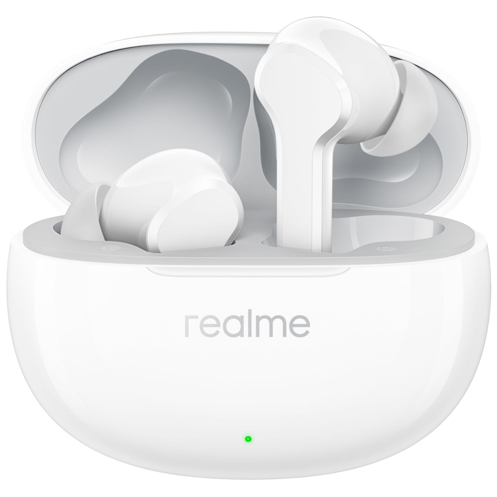 هدفون های لغزان بی‌سیم Realme T110، درایور باس دینامیک 10 میلیمتری، لغو نویز هوشمند ENC AI ، رنگ سفید Pop