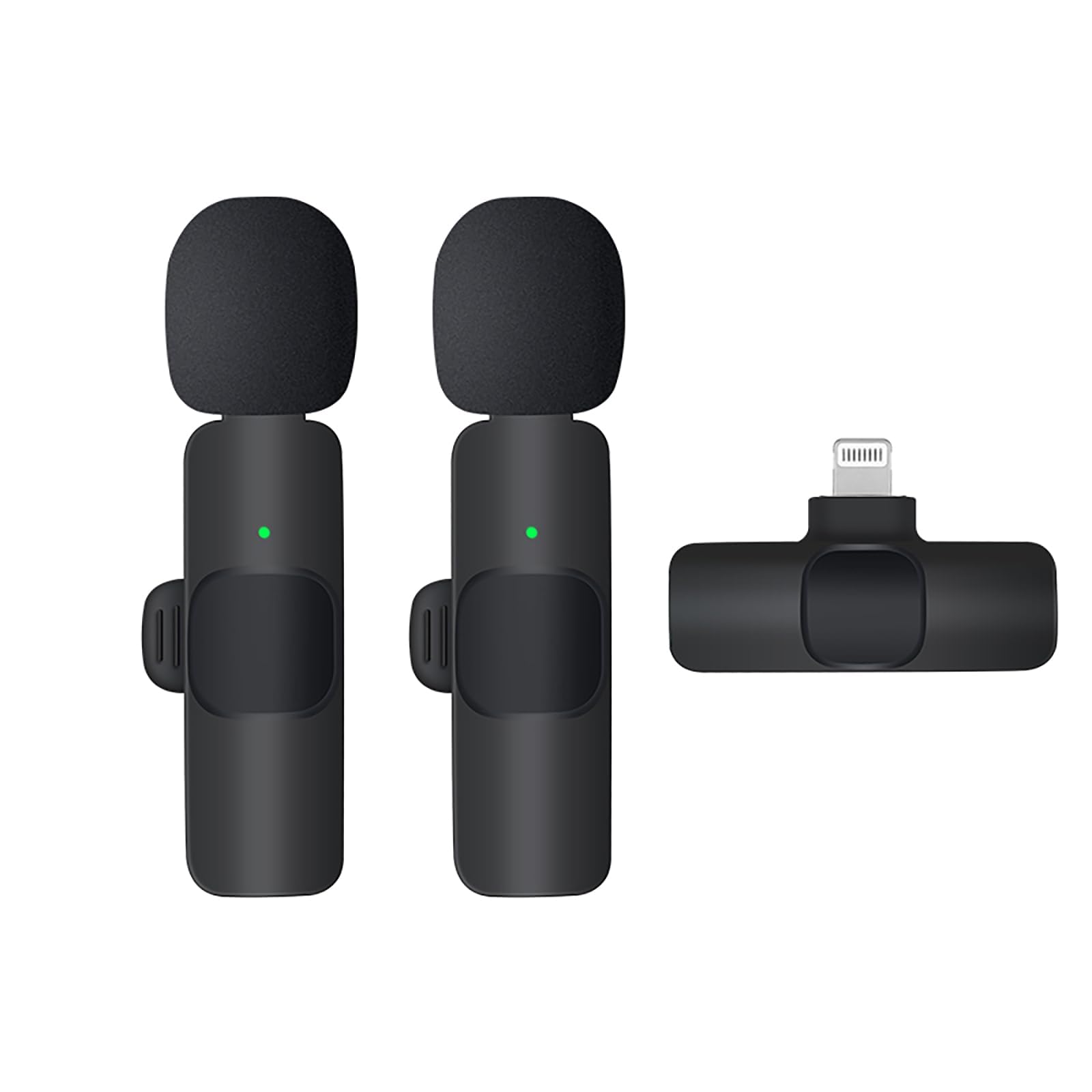 میکروفون بی‌سیم حرفه ای برای آیفون و آیپد، میکروفون لاپل مدل Plug-Play 2.4G با تاخیر بسیار کم، دارای تراشه کاهش نویز داخلی و زمان کارکرد 8 ساعته برای ضبط ویدیو، مصاحبه، پادکست، ویلاگ یوتیوب
