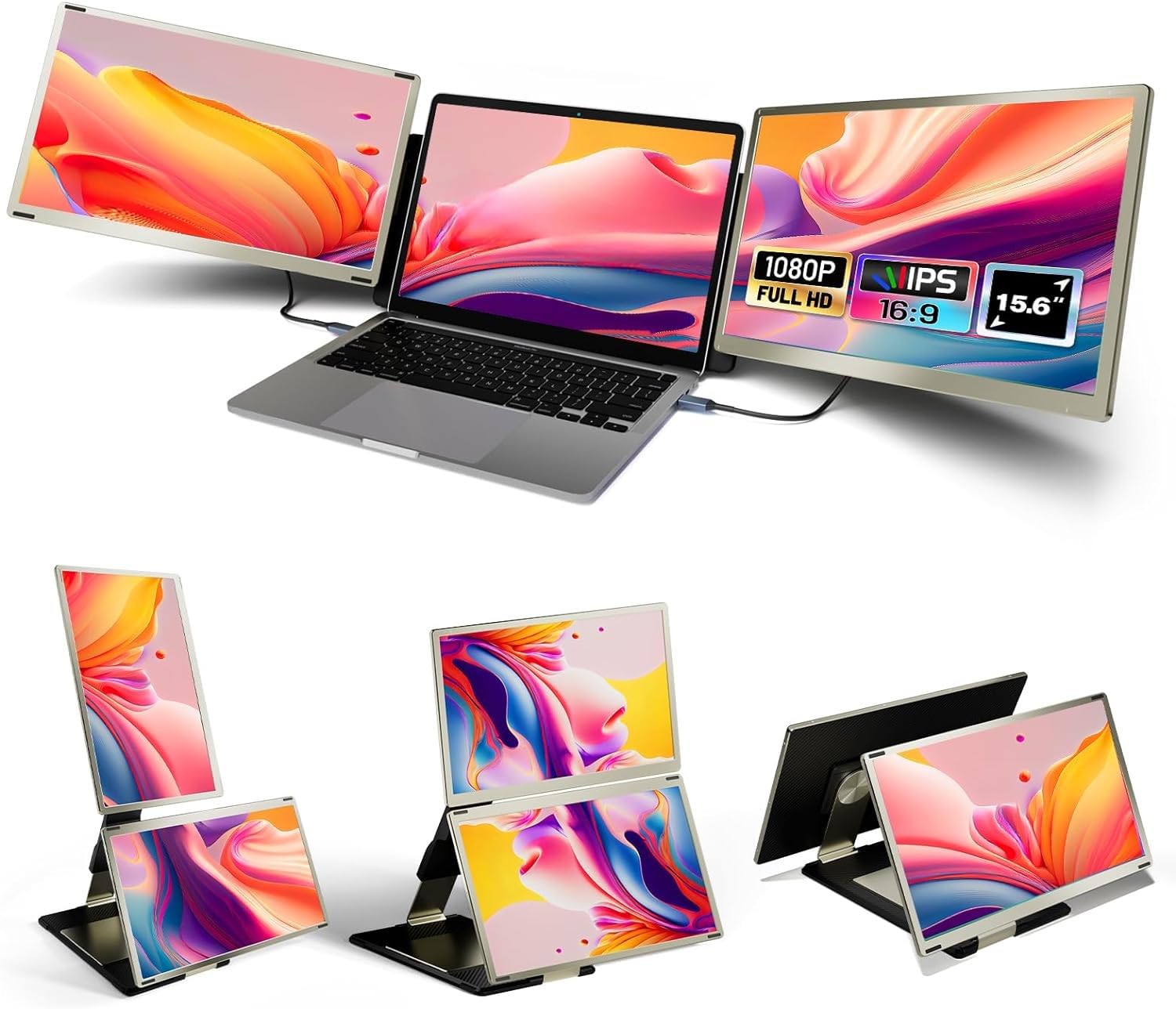 توسعه دهنده صفحه نمایش لپتاپ V2COM 15.6 اینچ با کیفیت Full HD 1080P، دارای ویژگی‌های چند منظوره و قابل حمل با پوشش رنگ 80٪ NTSC، همراه با Hub USB HDMI، قابل اتصال به سیستم‌های Mac، Windows، Chrome و اندروید، سازگار با انواع لپتاپ‌هاست.