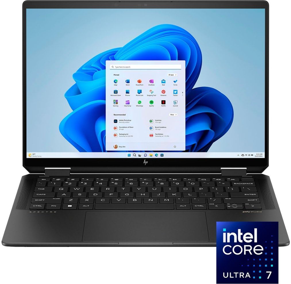 لپ تاپ لمسی ۲-به-۱ اچ‌پی (به‌روزرسانی شده) Spectre x360 2024 با صفحه 14 اینچی با رزولوشن 2880x1800، ۱۶ هسته‌ای اینتل ایوو کور اولترا ۷ ۱۵۵H، گرافیک آرک ۱۶ گیگابایت LPDDR5، یک ترابایت حافظه جانبی از نوع SSD، Thunderbolt 4، WiFi AX، بلوتوث، وب‌کم، صفحه کلید پشتیبانی‌کننده از نور پسزمینه، اثر انگشت، ویندوز ۱۱ Pro، ویندوز ۱۱، ۱۶ گیگابایت رم، ۱ ترابایت حافظه جانبی از نوع SSD