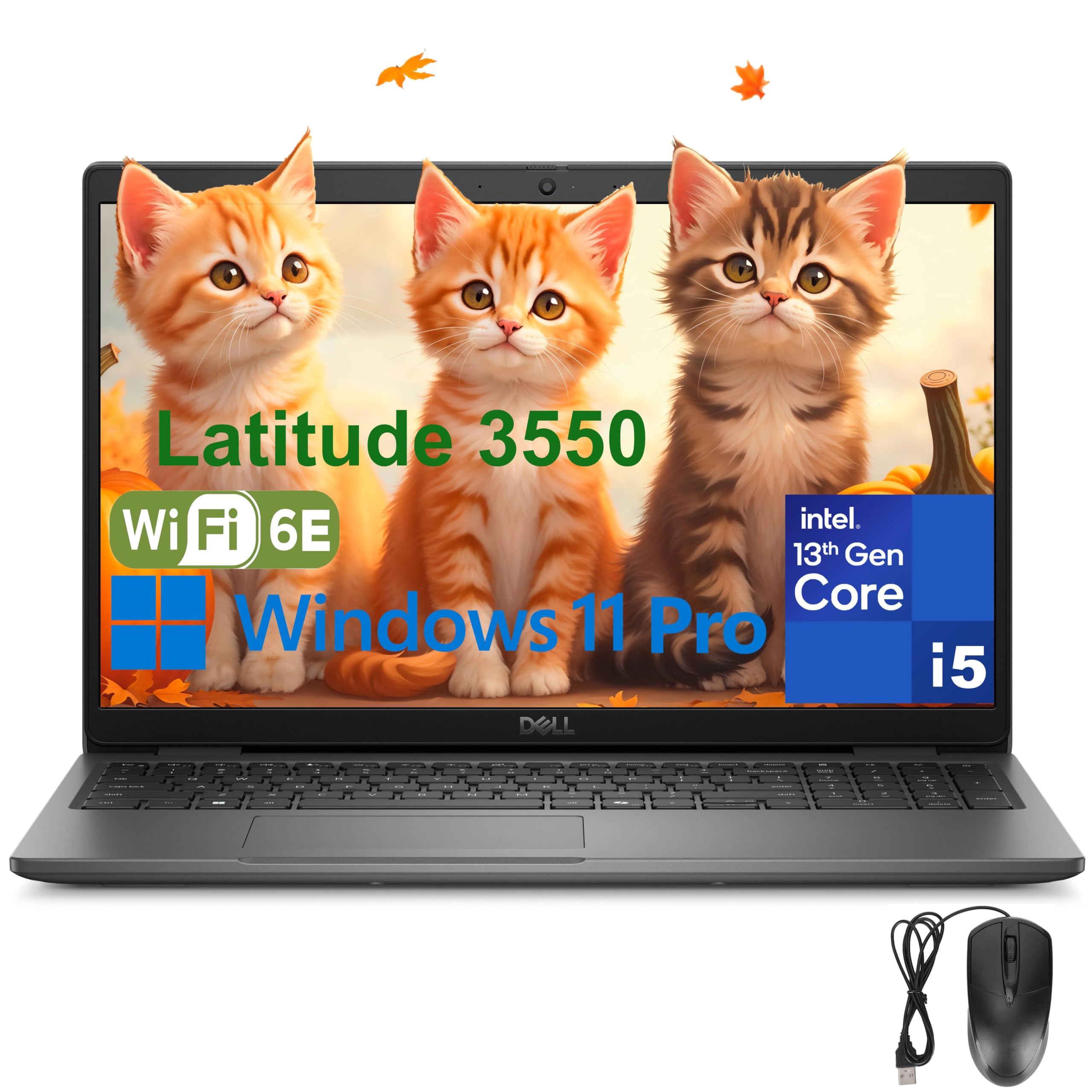 لپ تاپ کامپیوتر Dell Latitude 3550 برای کسب و کار و کار، Intel Core i5-1335U (برتر از i7-1255U)، 16GB DDR5 RAM، 512GB PCIe SSD، صفحه نمایش 15.6 اینچ FHD، WiFi 6E، بلوتوث، وبکم FHD، USB4 Type-C، ویندوز 11 Pro