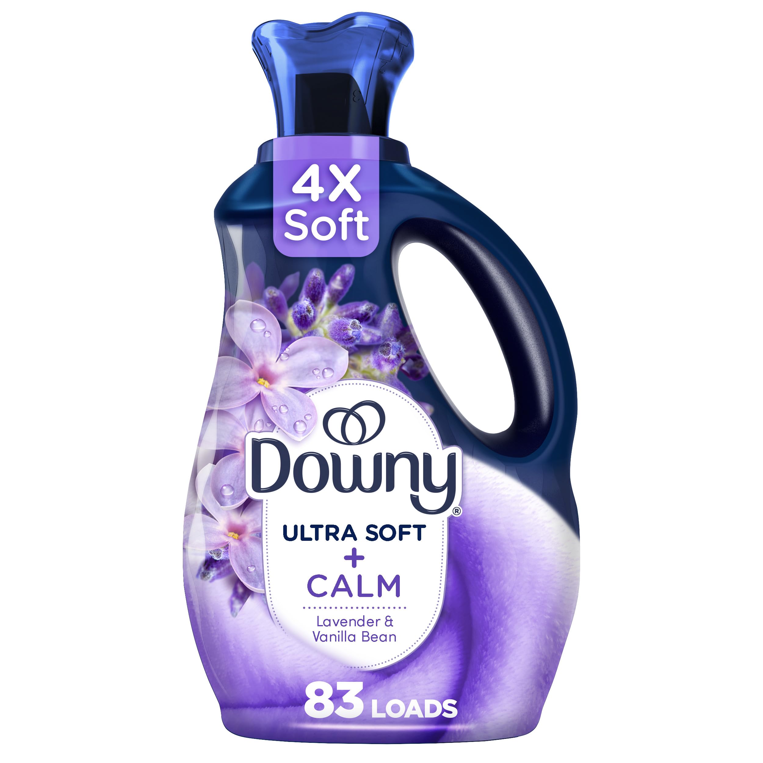 مایع نرم کننده بافت لباس Downy Ultra Soft، آرام، لاوندر و وانیل، ۵۶ اونس مایع، ۸۳ بار شستشو