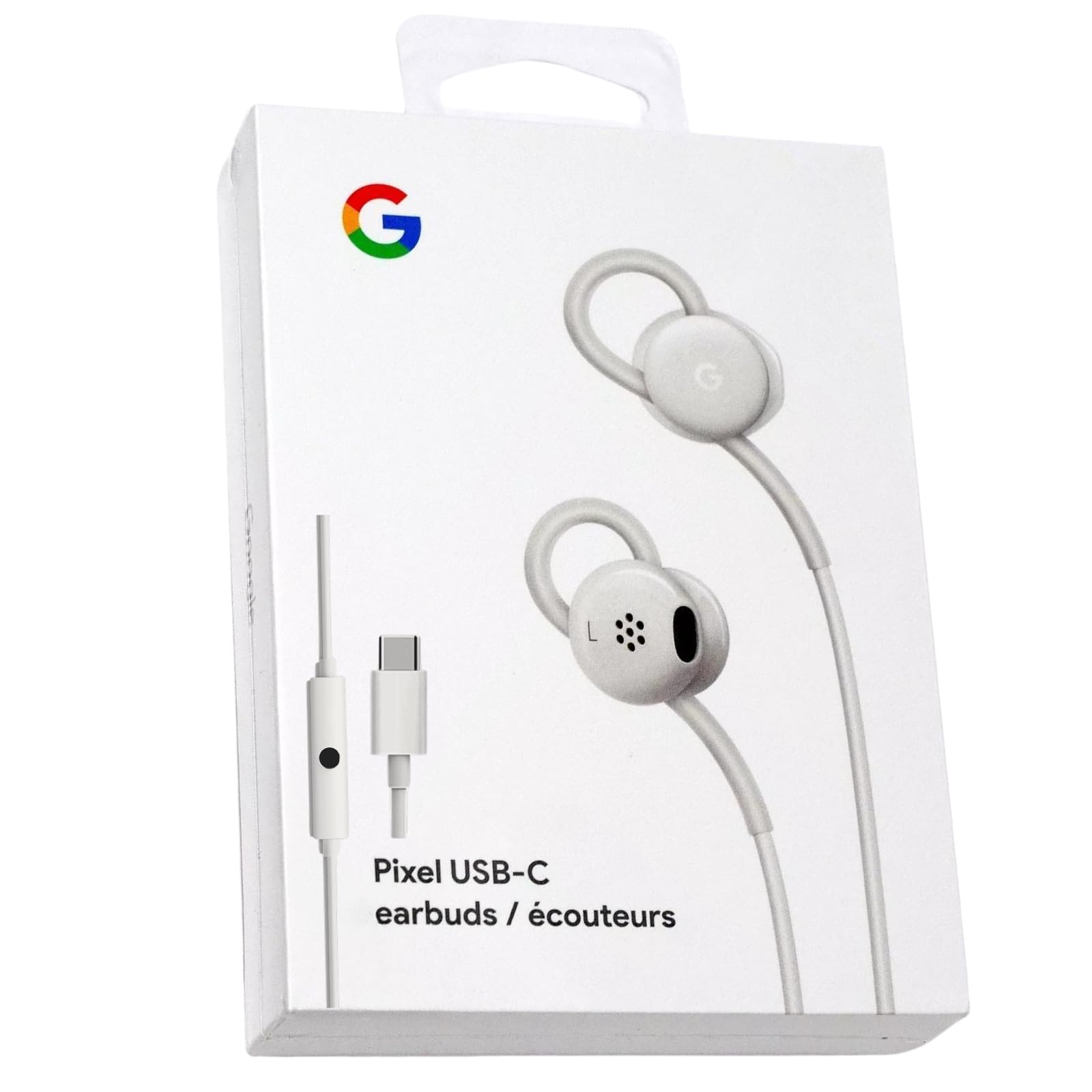 گوگل ایربادس سیمی PHQ با درگاه USB-C، مناسب و راحت، کنترل از راه دور، سازگار با تلفن‌های Type-C - سفید