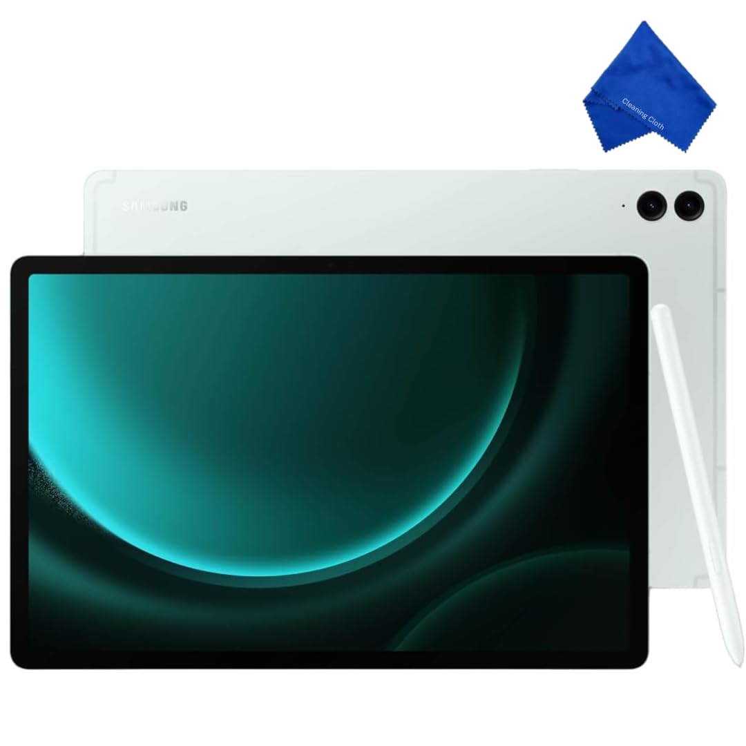 تبلت WiFi اندروید Samsung Galaxy Tab S9 FE 10.9 اینچ - حافظه 6 گیگابایتی، ظرفیت 128 گیگابایت، مقاوم در برابر آب و گرد و غبار با استاندارد IP68، S Pen، دوربین 8 مگاپیکسلی با پارچه میکروفایبر - رنگ سبز روشن، نسخه بین‌المللی