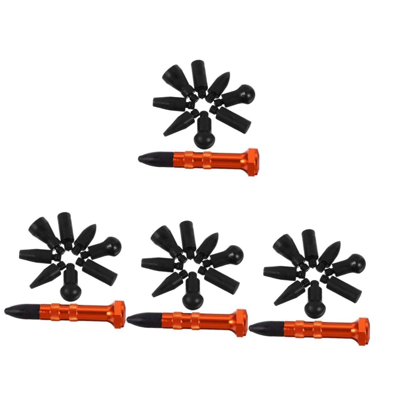 4 مجموعه ابزار تعمیر قرقره HEALLILY برای خودرو ابزار خودرو استخراج-عیب یابی دندان موتور DIY ابزار های اصلاح دندان استخراج ضربه است خنک کنندگی ابزار تعمیر دندان ضربه است خنک کنندگی پن دندان ابزار تعمیر تعمیر دندان کیت ابزار تعمیر دندان 6.80X2.70X2.70CMx4 عدد نارنجیx4 عدد