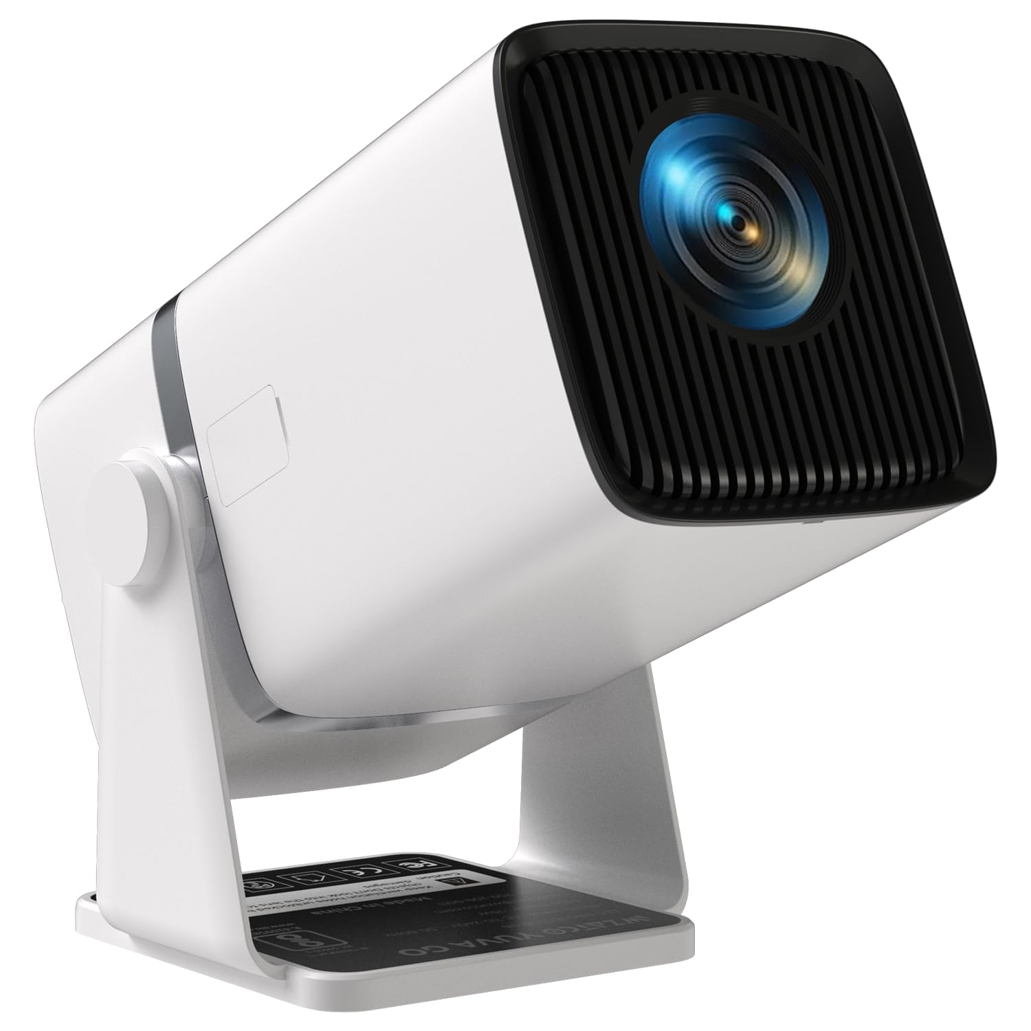 ویدیوپروژکتور هوشمند WZATCO Yuva Go Android 13.0، پشتیبانی از 1080P و 4K، طراحی قابل چرخش، کی‌استون اتوماتیک و 4D با نتفلیکس، پرایم و غیره، وای‌فای 6 و بلوتوث، اشتراک صفحه نمایش، ARC، نیتیو 720P، رنگ سفید