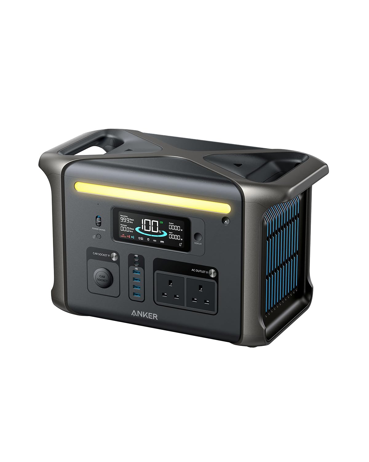 ایستگاه توان پورتابل Anker SOLIX F1500، ژنراتور خورشیدی 1800 وات، طراحی قوی، 1536 وات-ساعت باتری ژنراتورها برای استفاده در منزل، ایستگاه توان LiFePO4 برای کمپینگ و کاروان‌های بیرون از منزل (پنل خورشیدی اختیاری)