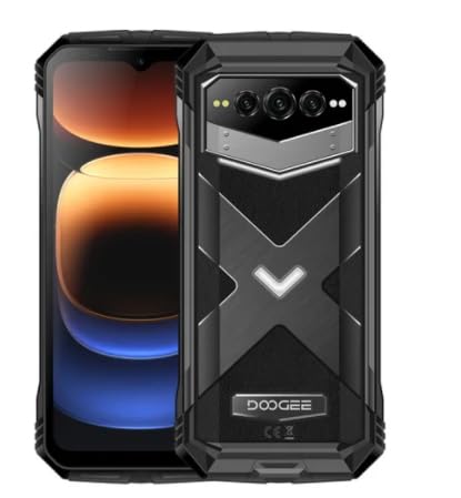 گوشی مقاوم SHANXIL DOOG V Max Plus 5G با حافظه 36 گیگابایت + 512 گیگابایت، صفحه نمایش 6.58 اینچی، اندروید ۱۴، Dimensity 7050، دوربین 200 مگاپیکسل با هوش مصنوعی، گوشی هوشمند NFC با باتری 22000 میلی آمپر (رنگ خاکستری)