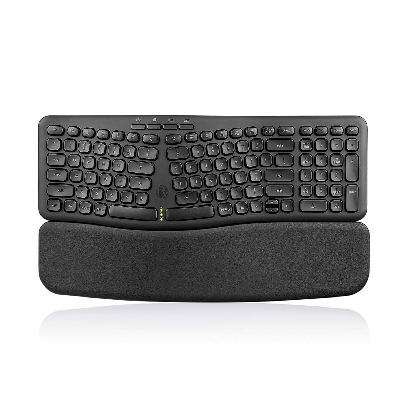 پریکس PERIBOARD-636B US، صفحه کلید بی‌سیم ارگونومیک کوچک USB - تکنولوژی بی‌سیم 2.4G - پد عددی داخلی - پشتیبان مچ دار قابل جداشدن - تایپ بی‌صدا - رنگ مشکی