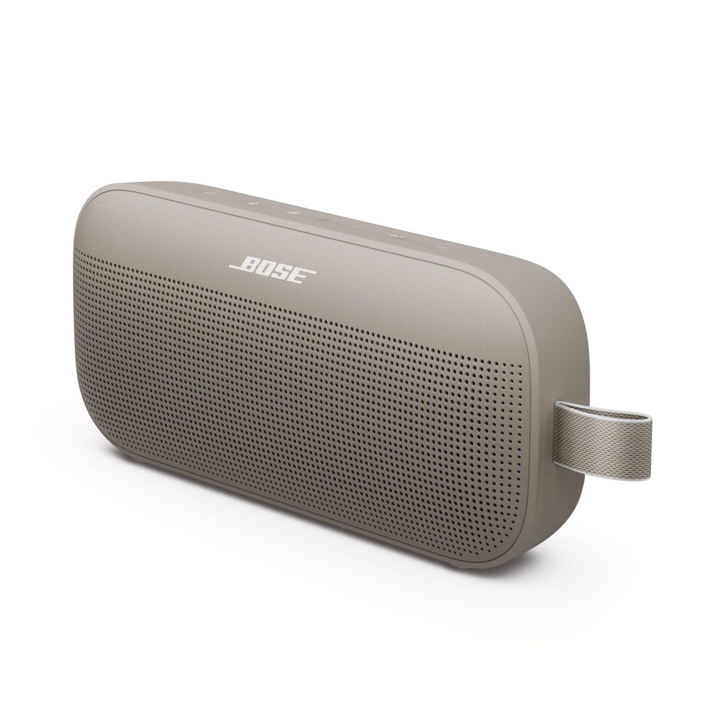 بلندگوی قابل حمل بلوتوث Bose SoundLink Flex (نسل دوم) با کیفیت صدای Hi-Fi، عمر باتری تا ۱۲ ساعت، ضدآب و ضدگرد و غبار، رنگ شنی