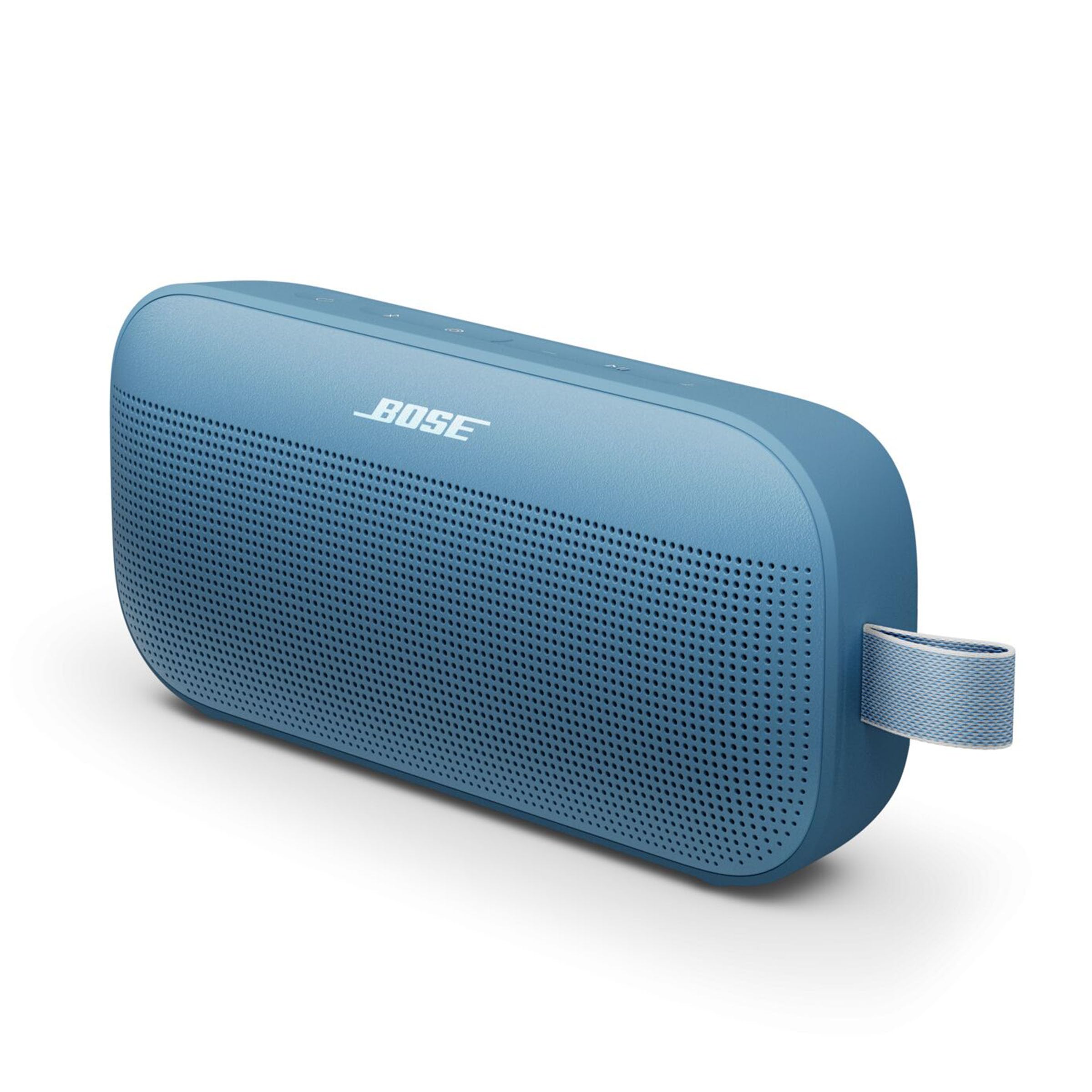 بلندگو بلوتوث قابل حمل Bose SoundLink Flex جدید (نسل دوم)، بلندگوی قابل حمل خارجی با صدای Hi-Fi، عمر باتری تا ۱۲ ساعت، ضدآب و ضد گرد و غبار، آبی غروب