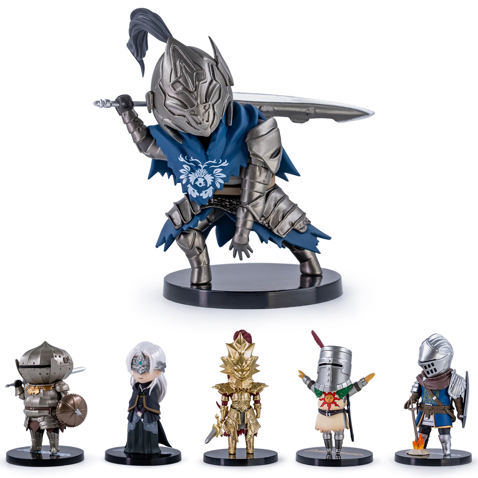 مجموعه ای از 6 عدد بیمایی فایرلینک سری Dark Souls 1 (6 عدد در هر مجموعه بدون تکرار)، انواع طرح های تصادفی از فیگور های زیبا، اسباب بازی های قابل جمع آوری، هدایای تولد