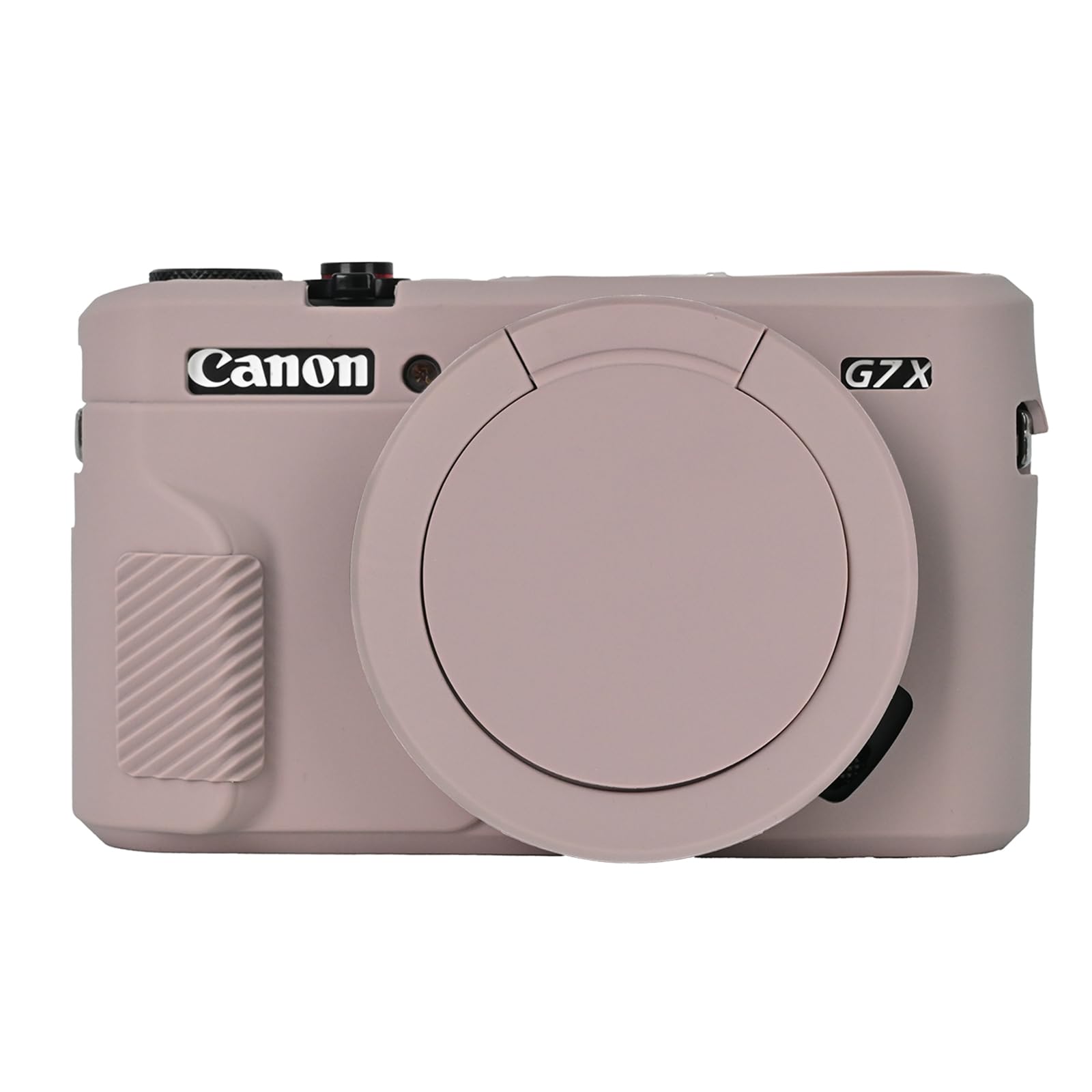 مورد G7X Mark II، محافظ برای دوربین دیجیتال کانن Powershot G7X Mark II، در جلوگیری از وارد شدن گرد و خاک، پوشش لنز قابل جدا شدن، کاور سیلیکونی نرم، روکش محافظ بدنه لاستیکی - خاکستری با پوشش لنز