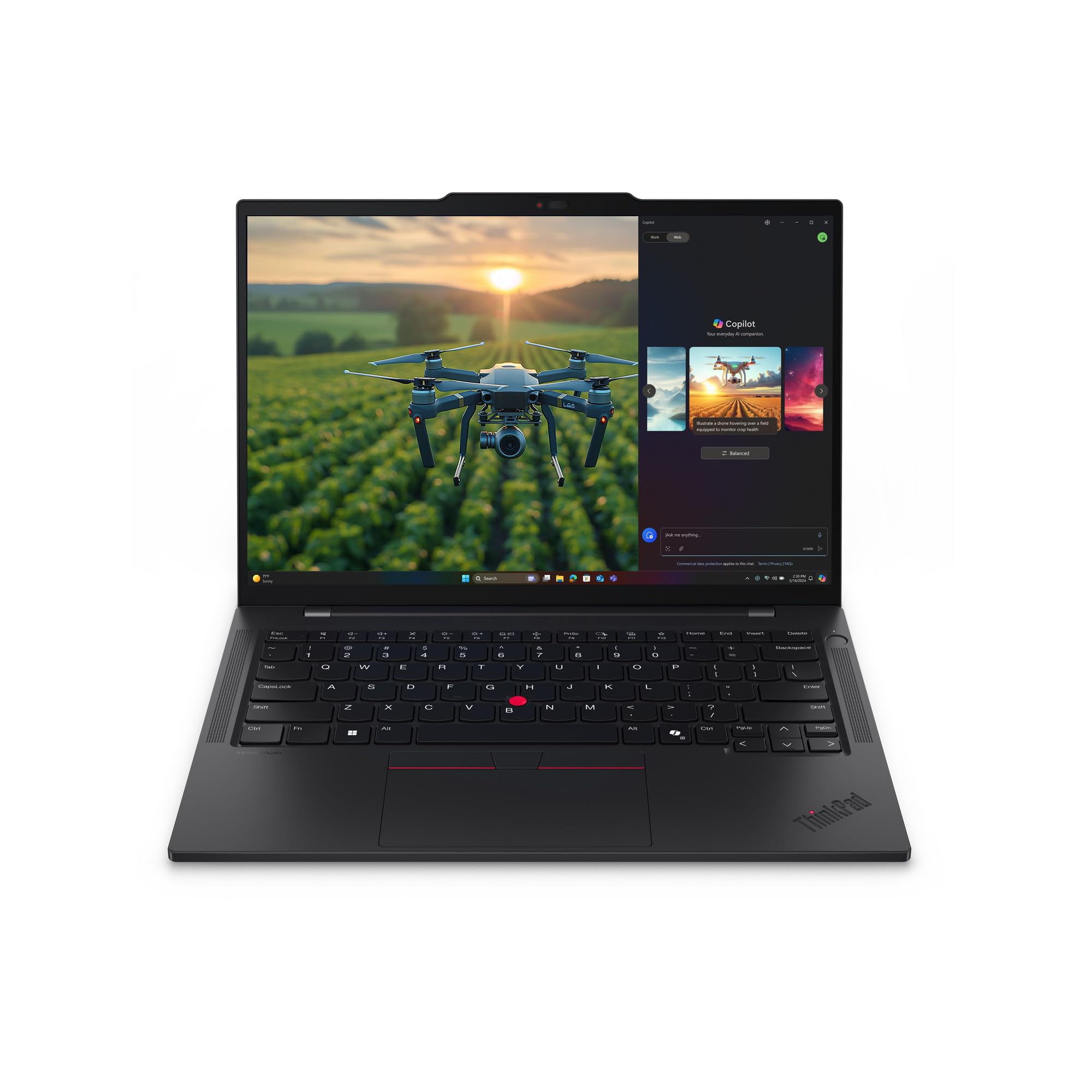 لپ تاپ تجاری لنوو ThinkPad T14s Gen 6-2024 - ویندوز 11 پرو برای ARM 64 - نمایشگر WUXGA اندازه 14 اینچ - حافظه 32GB - ذخیره سازی 1TB - کیفیت صدای Qualcomm Snapdragon X1E-78-100 - سیاه خوراکی Eclipse