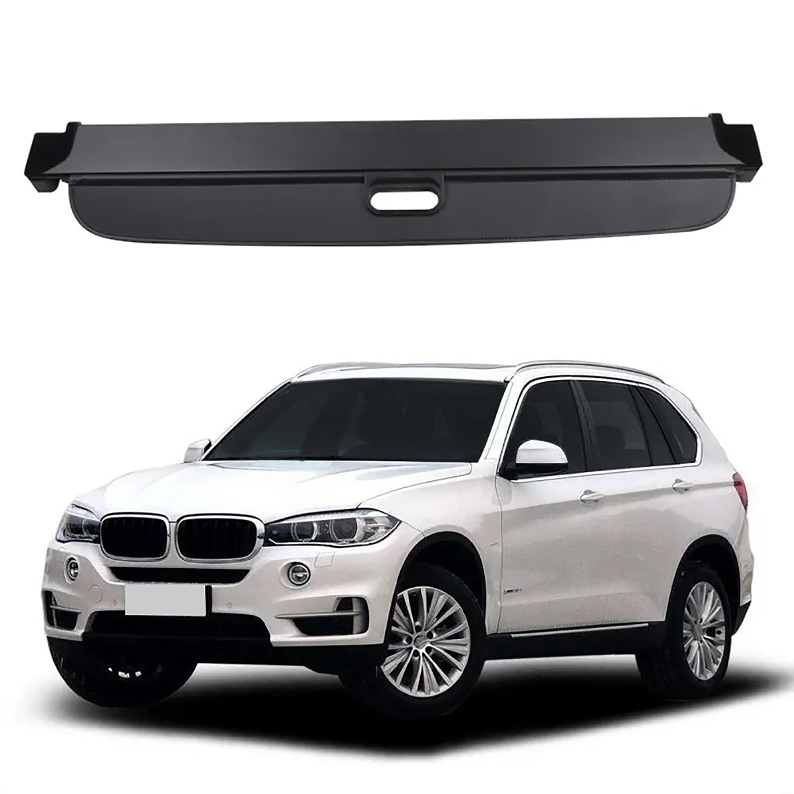 Compatible with BMW X5 F15 2014-2019, Car Rear Trunk Cargo Cover Luggage Storage Tray Organizer Rack Partitions Trunk Shelter Curtain