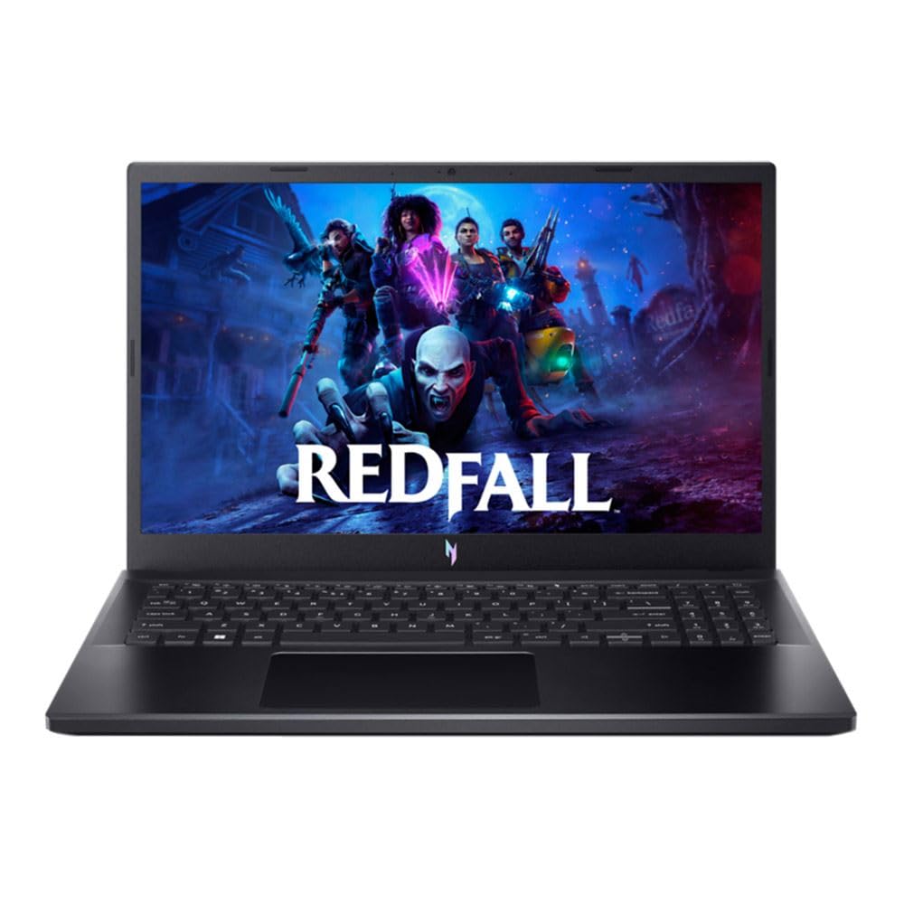 لپ تاپ بازی Acer Nitro V15 با نمایشگر Full HD IPS 15.6 اینچ و 144Hz، پردازنده AMD Ryzen 7-7735HS، 16 گیگابایت رم DDR5، 1 ترابایت حافظه جامد SSD، کارت گرافیک NVidia GeForce RTX 4060 با 8 گیگابایت، ویندوز 11، رنگ مشکی Obsidian.