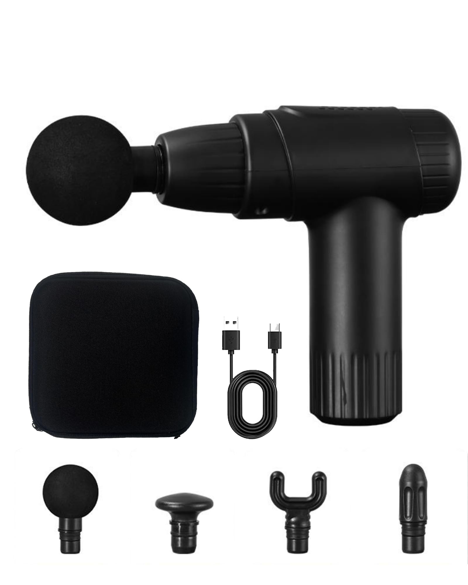 ماساژور عمیق با بازیابی عضلات Deep Tissue Muscle Recovery Massage Gun ALLESM با 6 سرعت قابل تنظیم، ماساژور ضربه ای پرتودردهای قابل حمل برای تسکین درد و آرامش عضلات، ماساژور ویبره همراه تحت فشار exhibitor Handheld Vibration Sports Massager