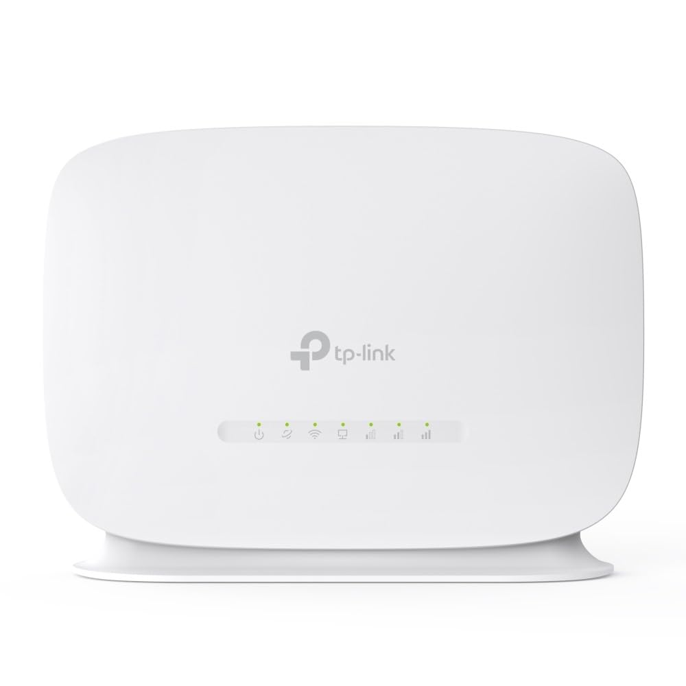 رسیور WiFi 4G TP-Link با سرعت 300 مگابیت بر ثانیه، روتر WiFi مبتنی بر فناوری LTE Cat4 شبکه 4G، ایده‌آل برای بازی و استریمینگ، شیار کارت SIM نانو، نصب و راه‌اندازی آسان، شبکه امن با قابلیت پشتیبانی از WPA-PSK (TL-MR105)