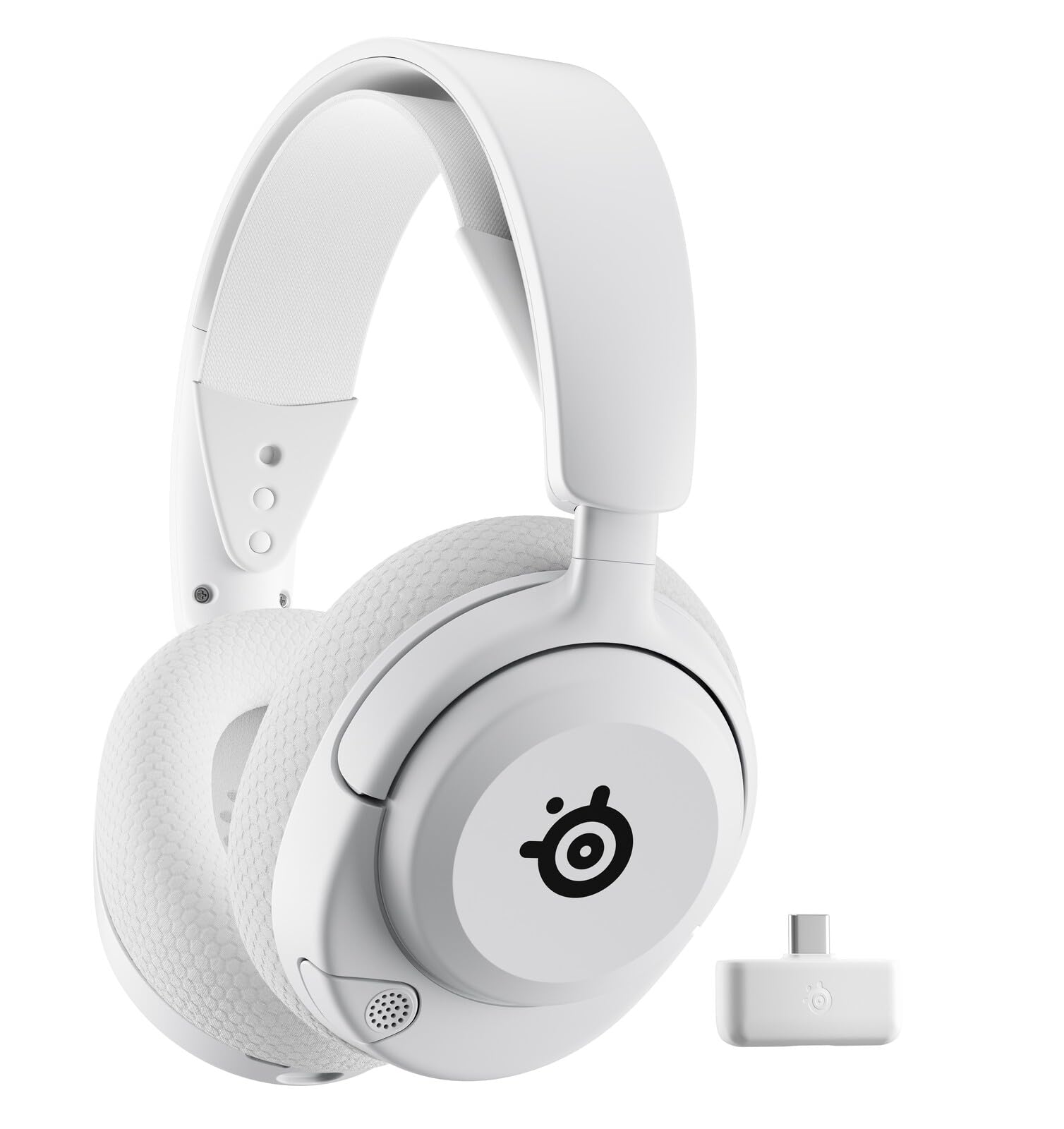 هدست بازی SteelSeries Arctis Nova 5P وایرلس - برای PS5 - رنگ سفید - بیش از ۱۰۰ پیش‌تنظیم صدا از طریق اپلیکیشن - درایورهای مغناطیسی نئودیمیوم - باتری ۶۰ ساعته - فرکانس ۲.۴ گیگاهرتز/بلوتوث - میکروفن نسل دوم - پشتیبانی از PS4، کامپیوتر، سوییچ، موبایل
