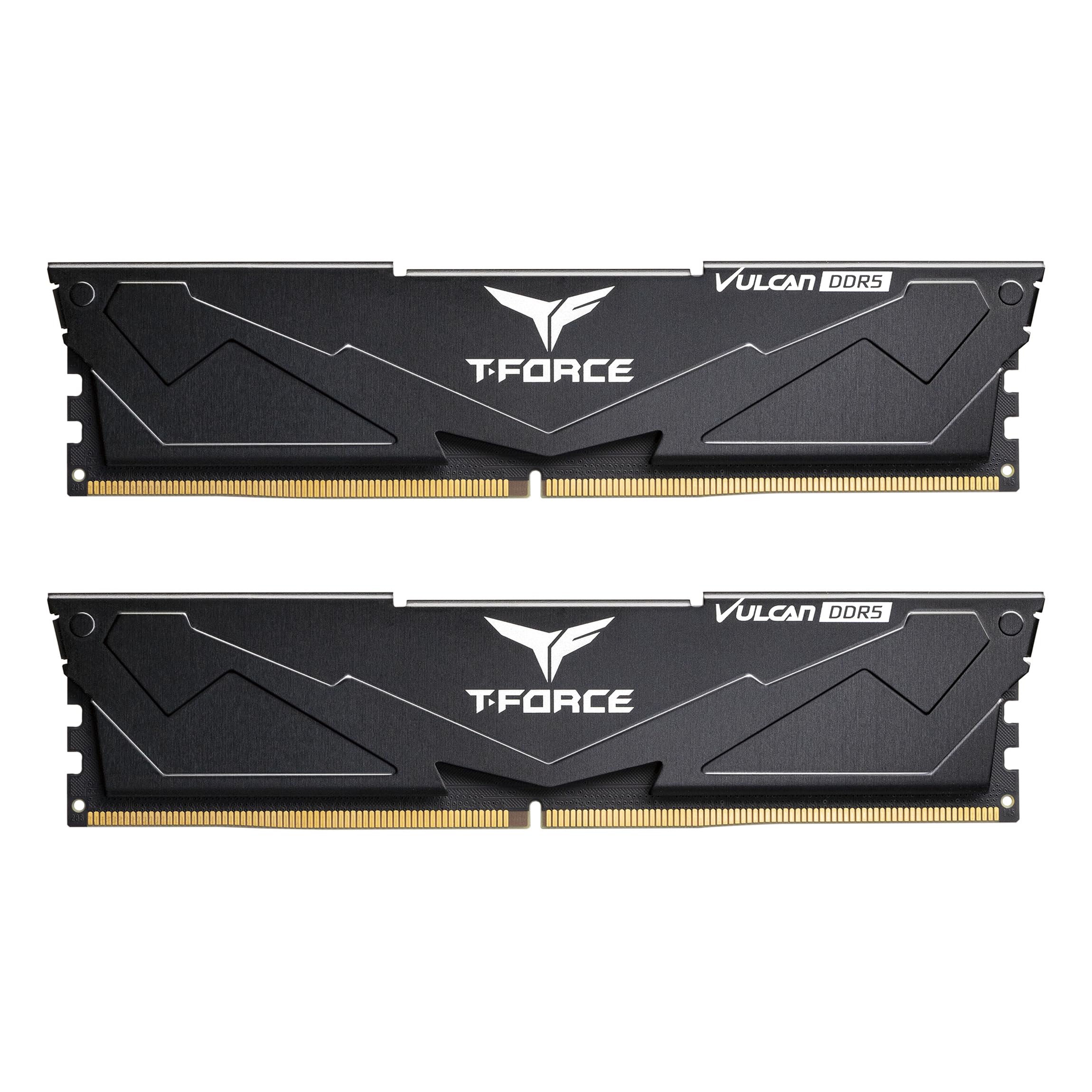 ترجمه., ماژول حافظه دسکتاپ قابل حمل TEAMGROUP T-Force Vulcan DDR5 64GB (2x32GB) 6000MHz (PC5-48000) CL38 Intel XMP 3.0 و قابلیت هماهنگی با AMD Expo رم سیاه FLBD564G6000HC38ADC01 64GB(2x32GB) سیاه