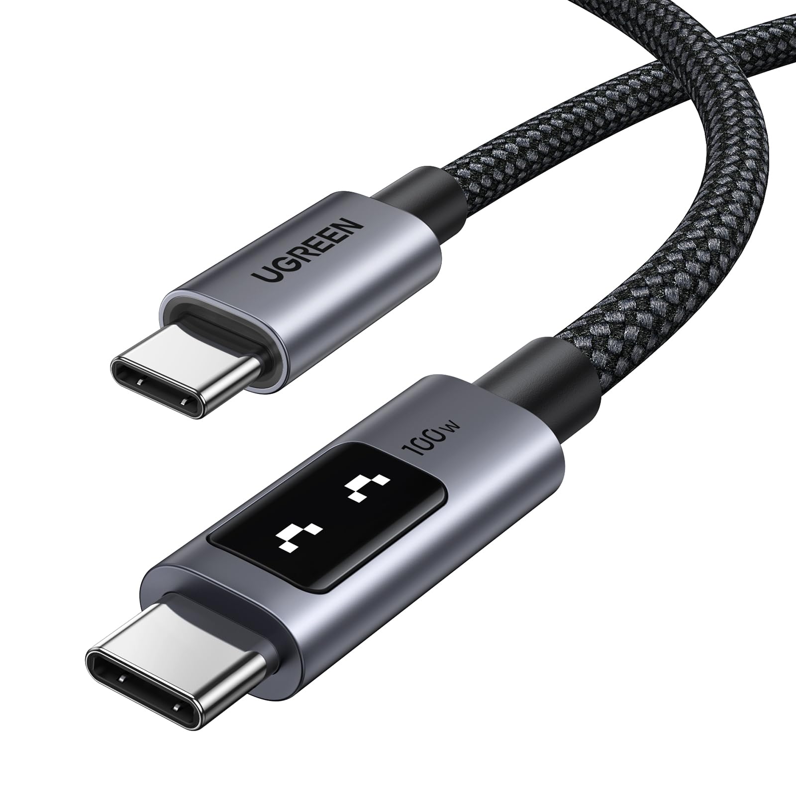 UGREEN UNO 100 وات کابل USB C 2 متری، شارژ سریع کابل Type C 5A، انتقال داده 480 مگابیت بر ثانیه سازگار با MacBook Pro M3/Air، iPad 2024/Air 5، iPhone 16 Pro Max، Galaxy S25 Ultra/24/23