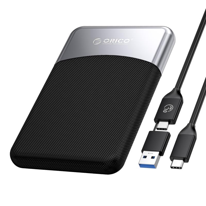 حافظه جانبی SSD 512 گیگابایتی ORICO با کابل 2 در 1 USB C، درایو حالت جامد قابل حمل USB 3.2 نسل 1 تا 460 مگابایت بر ثانیه، مقاومت در برابر گرد و غبار و سقوط، حافظه قابل اطمینان برای گوشی USB-C، کامپیوتر شخصی، تبلت، لپتاپ - M25PRO 512 گیگابایتی M25PRO-460 مگابایت بر ثانیه