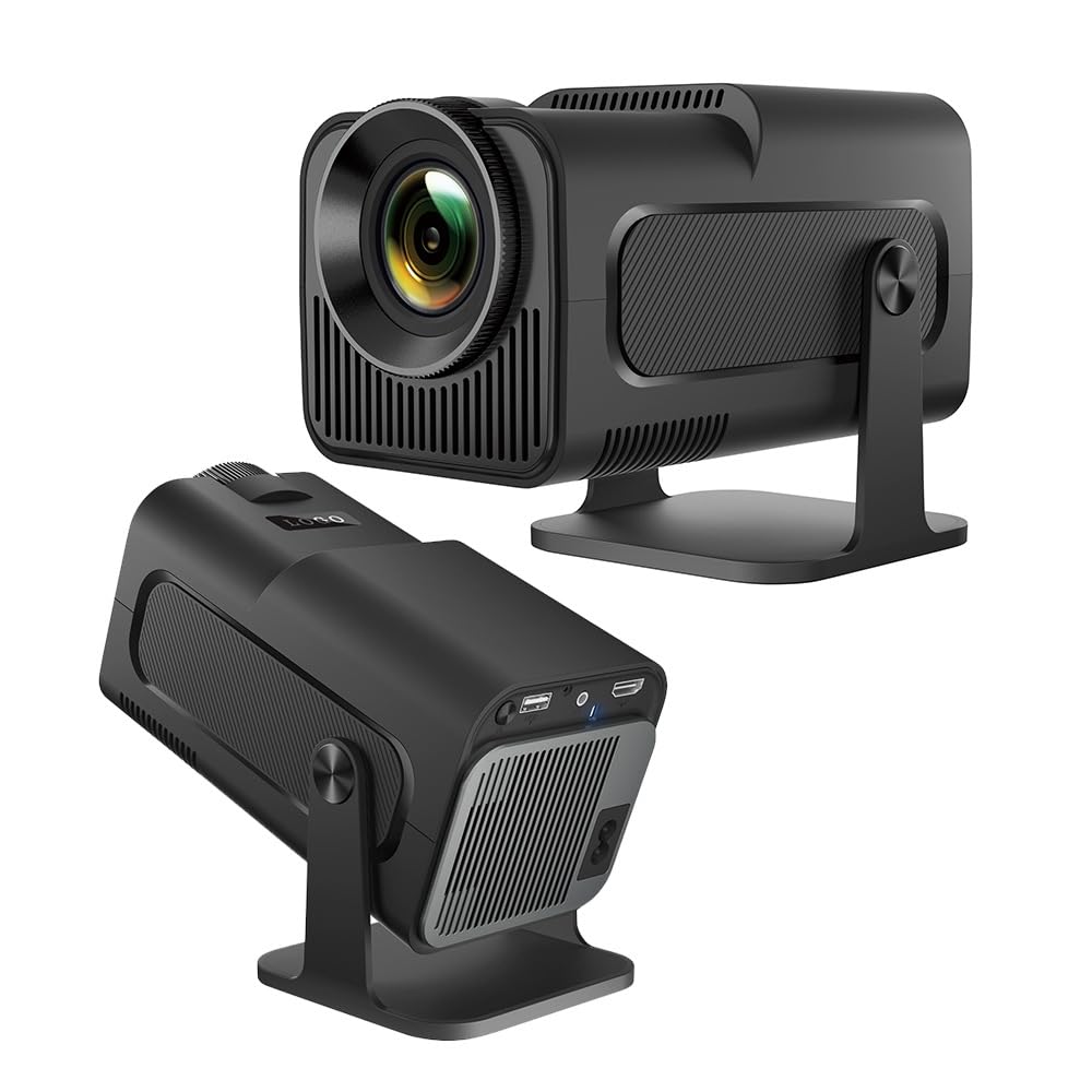 پروژکتور هوشمند قابل حمل اتوماتیک Keystone با بهبود حالت 4K IPMAX - پشتیبانی از پروژکتور هوشمند 180 درجه چرخش با 10000 لومن وای فای 6 و بلوتوث 5.0 با اندروید نسخه 11.0 داخلی - رنگ مشکی
