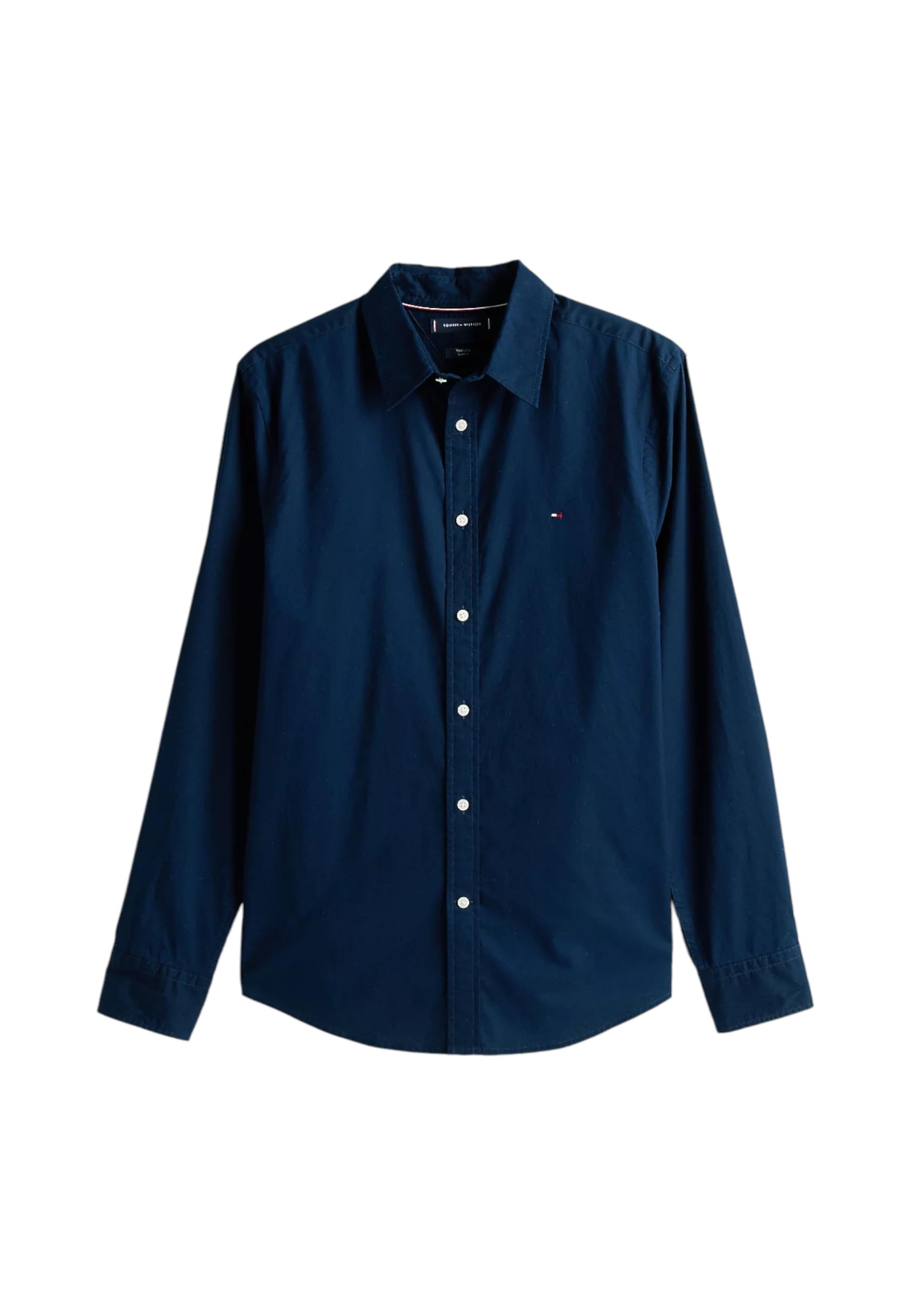 پیراهن TOMMY HILFIGER مردانه با یقه کنت FLEX POPLIN SF سایز بزرگ L/S Desert Sky