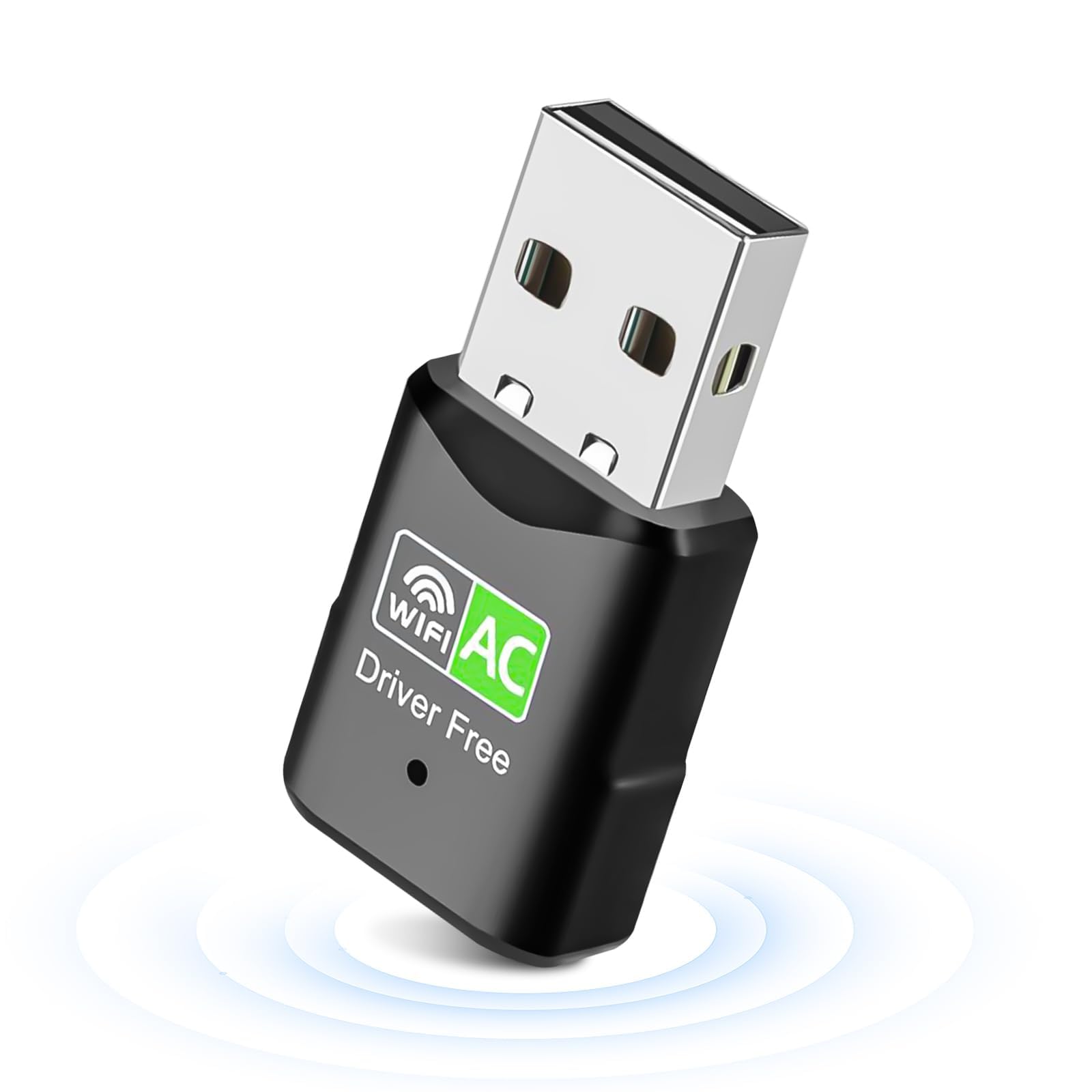 مبدل WiFi USB TERRIFI ، آداپتور بی‌سیم دو باند 650 مگابیت بر ثانیه 2.4 گیگاهرتز / 5 گیگاهرتز ، کارت شبکه بی‌سیم کوچک WiFi Dongle برای لپ‌تاپ / رایانه شخصی / کامپیوتر ، پشتیبانی از Windows 10/8/8.1/7/Vista/XP/2000 ، Mac OS X 10.6-10.13