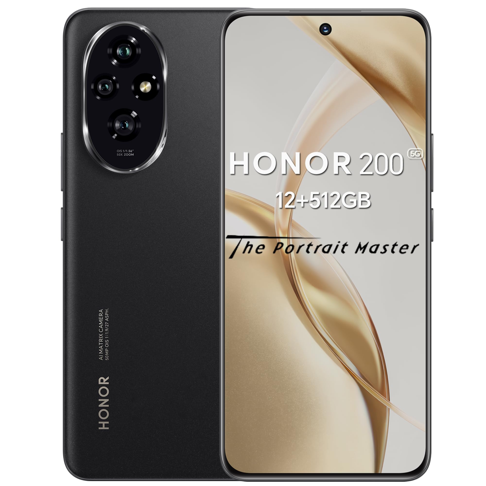 گوشی هوشمند HONOR 200 5G | 512 گیگابایت حافظه داخلی + ۱۲ گیگابایت رم | صفحه نمایش OLED ۱۲۰Hz 6.7 اینچ | دوربین سه‌گانه 50 مگاپیکسلی | پردازنده اسنپدراگون ۷ جنریشن ۳ | باتری 5200 میلی‌آمپر | شارژ سریع ۱۰۰ واتی | دو سیم کارت | اندروید ۱۴ (مشکی)
