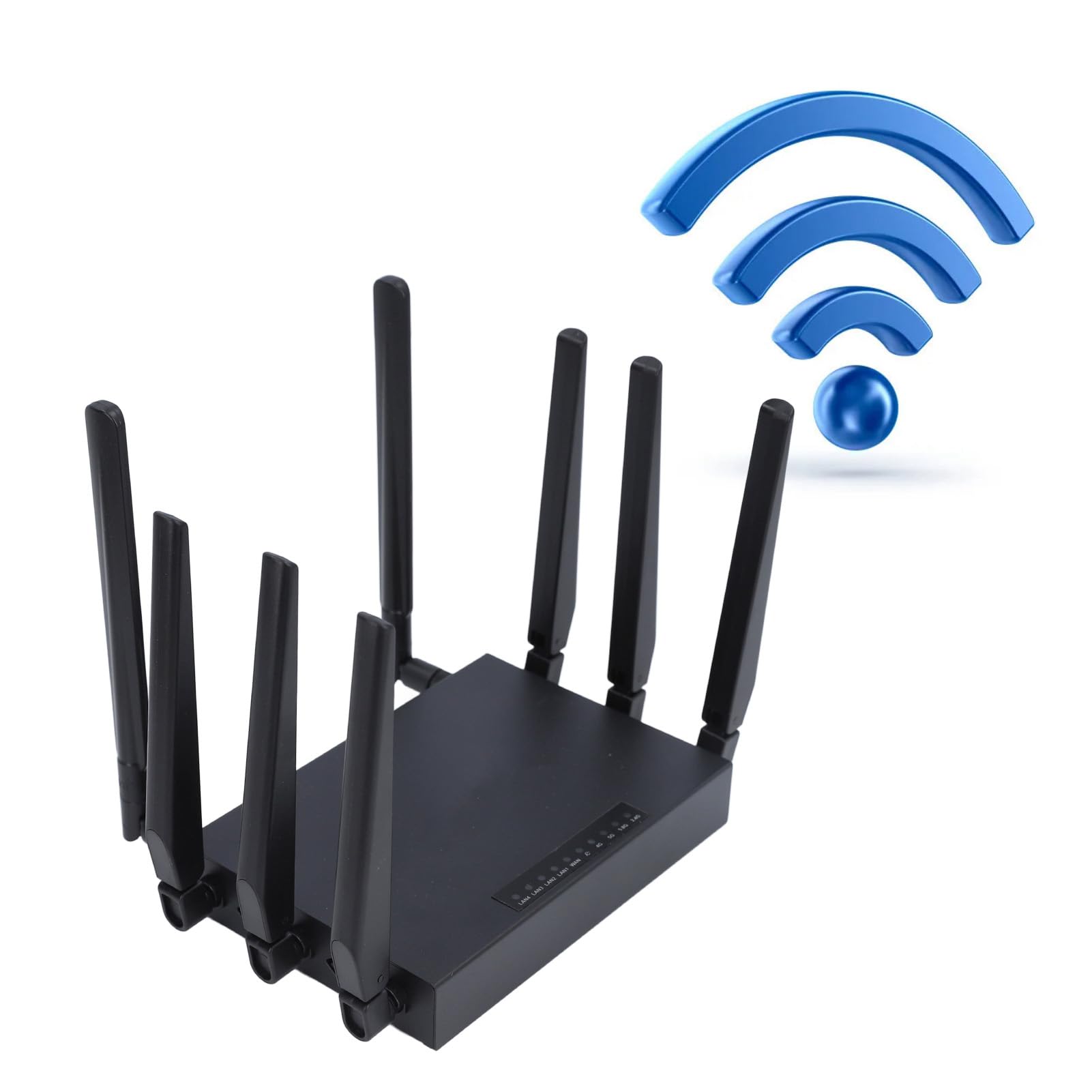کارت SIM CPE Modem Annadue 5G، روتر دو بانده 5G با شیار SIM، 8 آنتن سلولار، 1000 مگابیت بر ثانیه گیگابیت، روتر WiFi6 CPE برای خاورمیانه و آسیا (برق کلیه انگلیس) برق انگلیسی