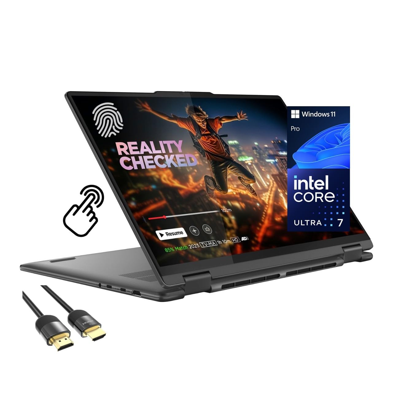 لپ تاپ ۲ در ۱ لنوو یوگا ۷i، صفحه نمایش لمسی ۲K ۱۶ اینچی، پردازنده Core Ultra 7 155U (تا ۴.۸۰ گیگاهرتز)، ۱۶ گیگابایت DDR5، ۱ ترابایت SSD PCIe، Wi-Fi 6E، صفحه کلید با نور پس زمینه، خواننده اثر انگشت، پورت Thunderbolt 4، وبکم، صفحه لمسی، HDMI، ویندوز ۱۱ حرفه‌ای