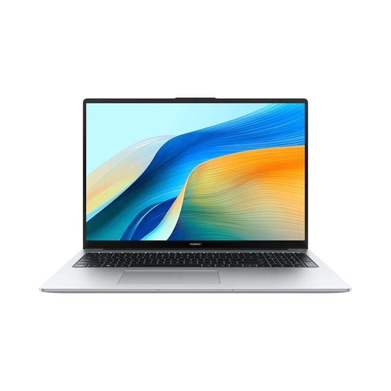 اولترابوک HUAWEI MateBook D14 2024 با صفحه نمایش 14 اینچی HUAWEI Eye Comfort FullView، 16 گیگابایت رم، 512 گیگابایت، پردازنده Intel Core i5 نسل 12، بدنه فلزی باریک با وزن 1.39 کیلوگرم، رنگ نقره‌ای میستیک