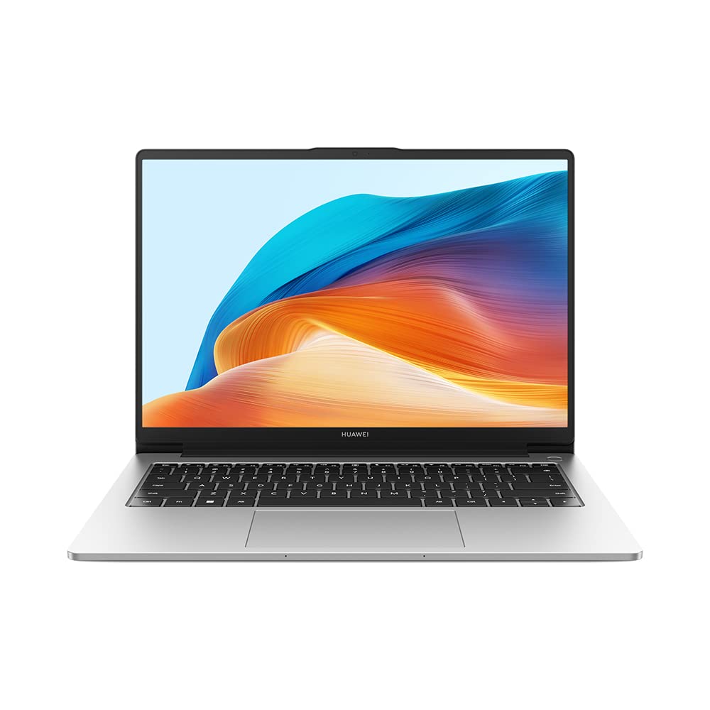 لپ تاپ اولترابوک HUAWEI MateBook D14 2024 با نمایشگر FullView HUAWEI Eye Comfort ۱۴ اینچی، ۸GB RAM، ۵۱۲GB، Intel Core i5 نسل ۱۲ام، بدنه فلزی باریک وزن ۱.۳۹ کیلوگرمی، رنگ نقره‌ای اسرارآمیز