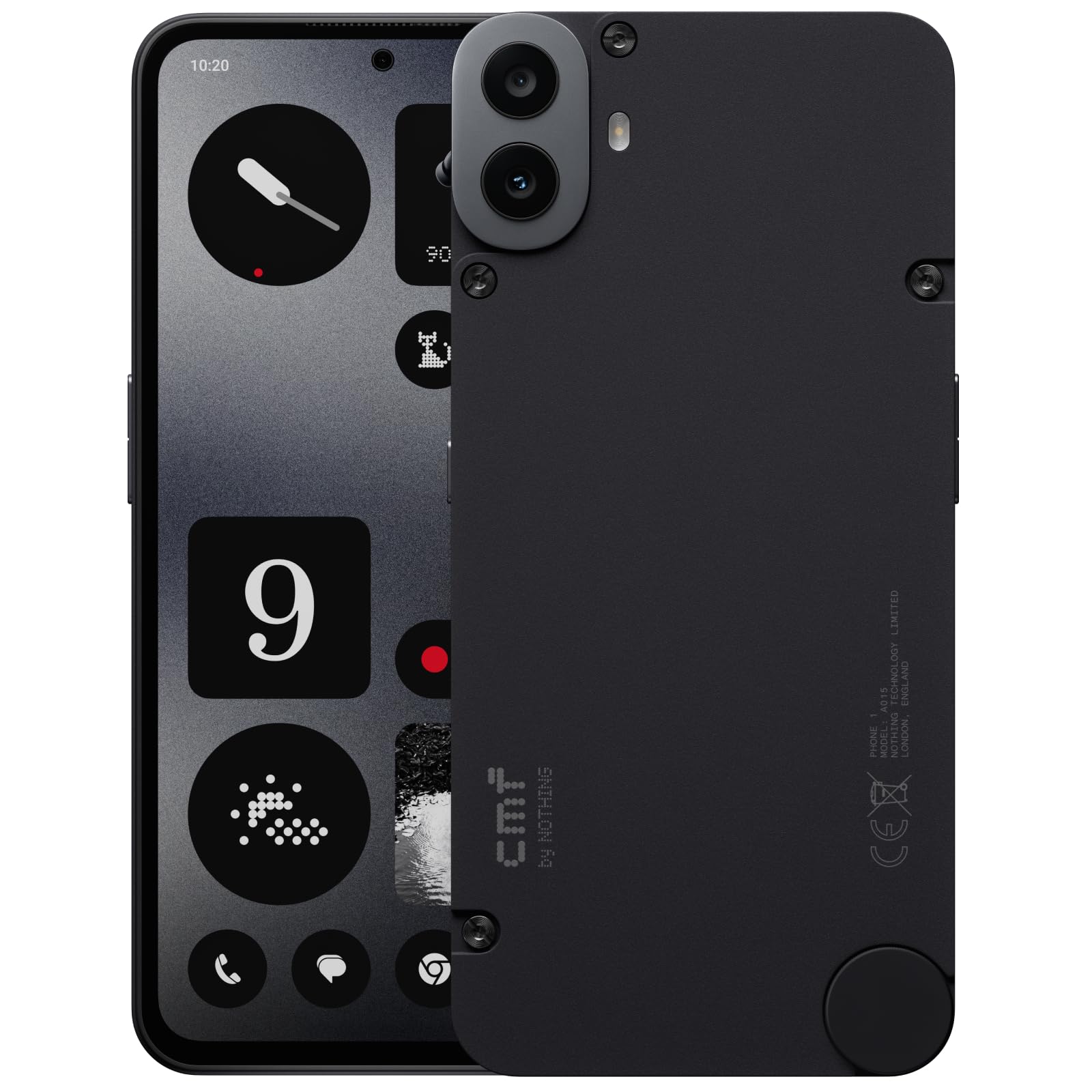 تلفن هیچ Phone 1، 8/256 گیگابایت، صفحه نمایش 6.67 اینچی AMOLED، پردازنده مدیاتک 7300، 5000 میلی‌آمپر‌ساعت، دوربین عقب 50+2 مگاپیکسل، دوربین جلو 16 مگاپیکسل، دو سیم کارت 5G، حافظه قابل توسعه تا 2 ترابایت، مشکی، نسخه خاورمیانه مستقل مشکی