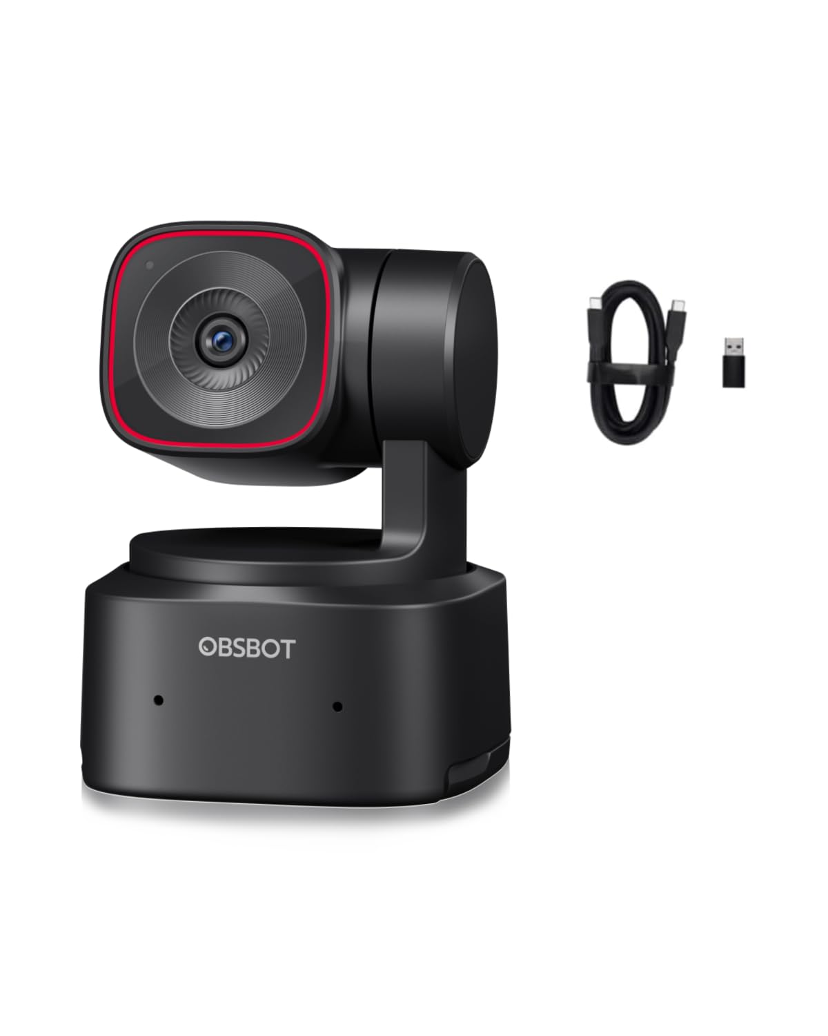 دوربین OBSBOT Tiny 2 Lite با قابلیت هوش مصنوعی 4K UHD PTZ،CMOS 1/2 اینچ، زوم دیجیتال 4X، دنبال کردن خودکار با هوش مصنوعی، زوم خودکار، کنترل با حرکات، حالت زیبایی، حالت‌های پیش‌فرض، پخش زنده برای بازی/جلسه/آموزش آنلاین