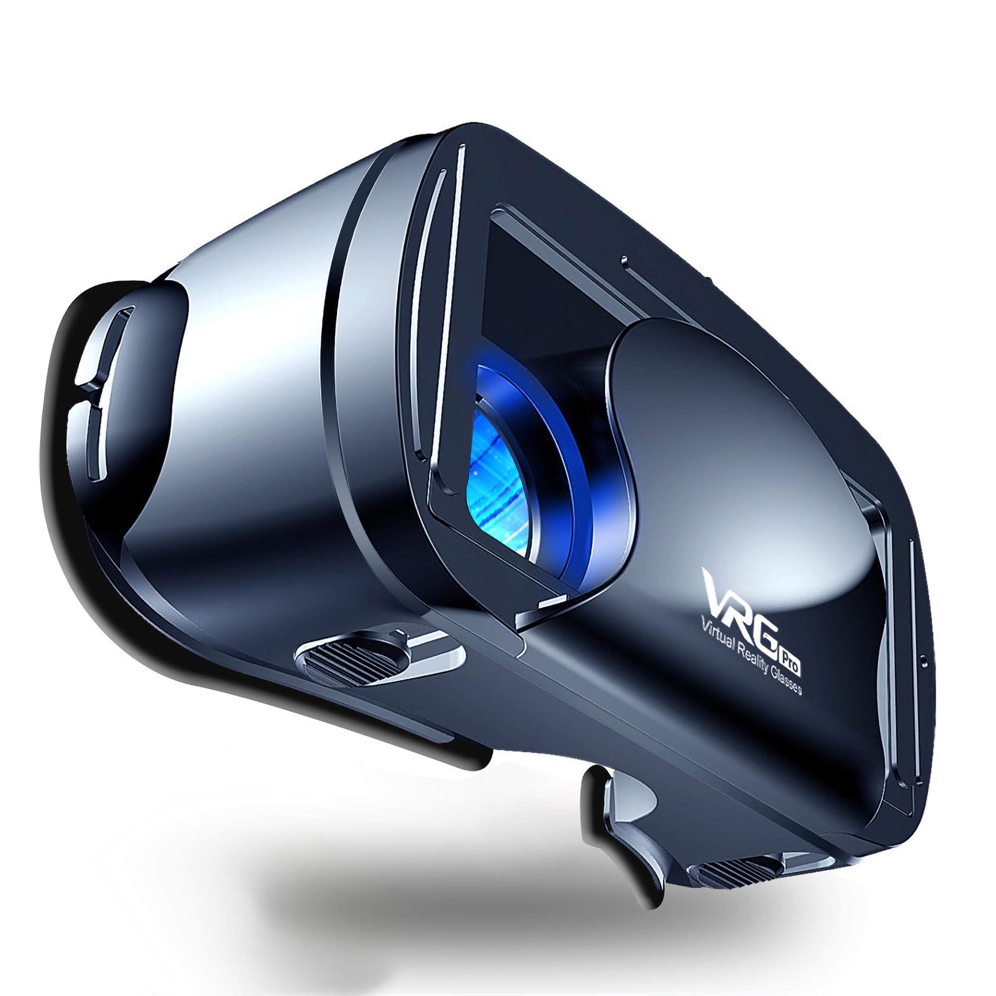 هدست واقعیت مجازی تنظیم‌پذیر AEVRG با عینک سه بعدی واقعیت مجازی و HD Blu-ray محافظ چشم، پشتیبانی از 5 تا 7 اینچ، رنگ مشکی برای گوشی هوشمند اندروید VRG-BLACK