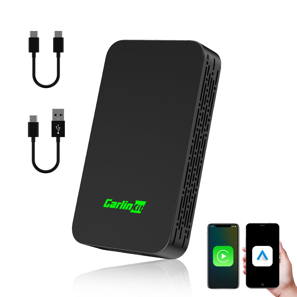 Carlinkit Android 13 Tbox Max, جعبه چندرسانه‌ای پرقدرت Ai با 8+128GB کوالکام 6125، دارای CarPlay/Android Auto/Google Play Store/کارت TF (تا 512GB)/کارت SIM درون‌ساخته شده، فقط مناسب برای خودروهایی که از CarPlay باسیمی پشتیبانی می‌کنند کارلینکیت Tbox Plus