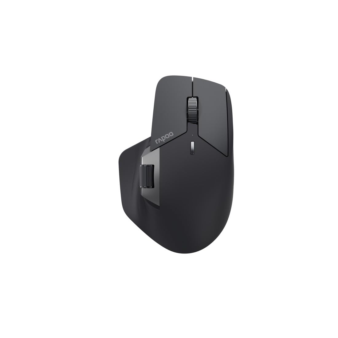 موش ماوس بی‌سیم Rapoo MT760L با سنسور 4000 DPI، باتری قابل شارژ با دوستداری محیط زیست، ارگونومیک برای کامپیوتر و مکینتاش رنگ خاکستری سیاه