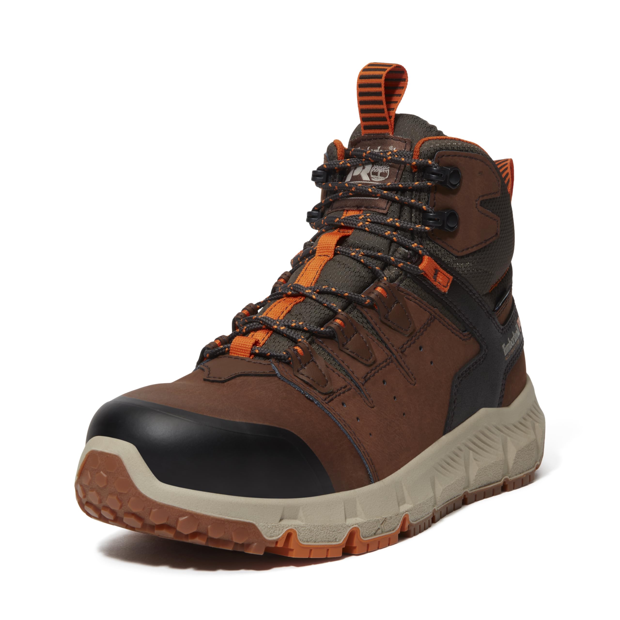کفش صنعتی مردانه Timberland PRO Tempe با سرپوش آلیاژی و ضد آب - سایز 46 یورو - رنگ قهوه ای متوسط